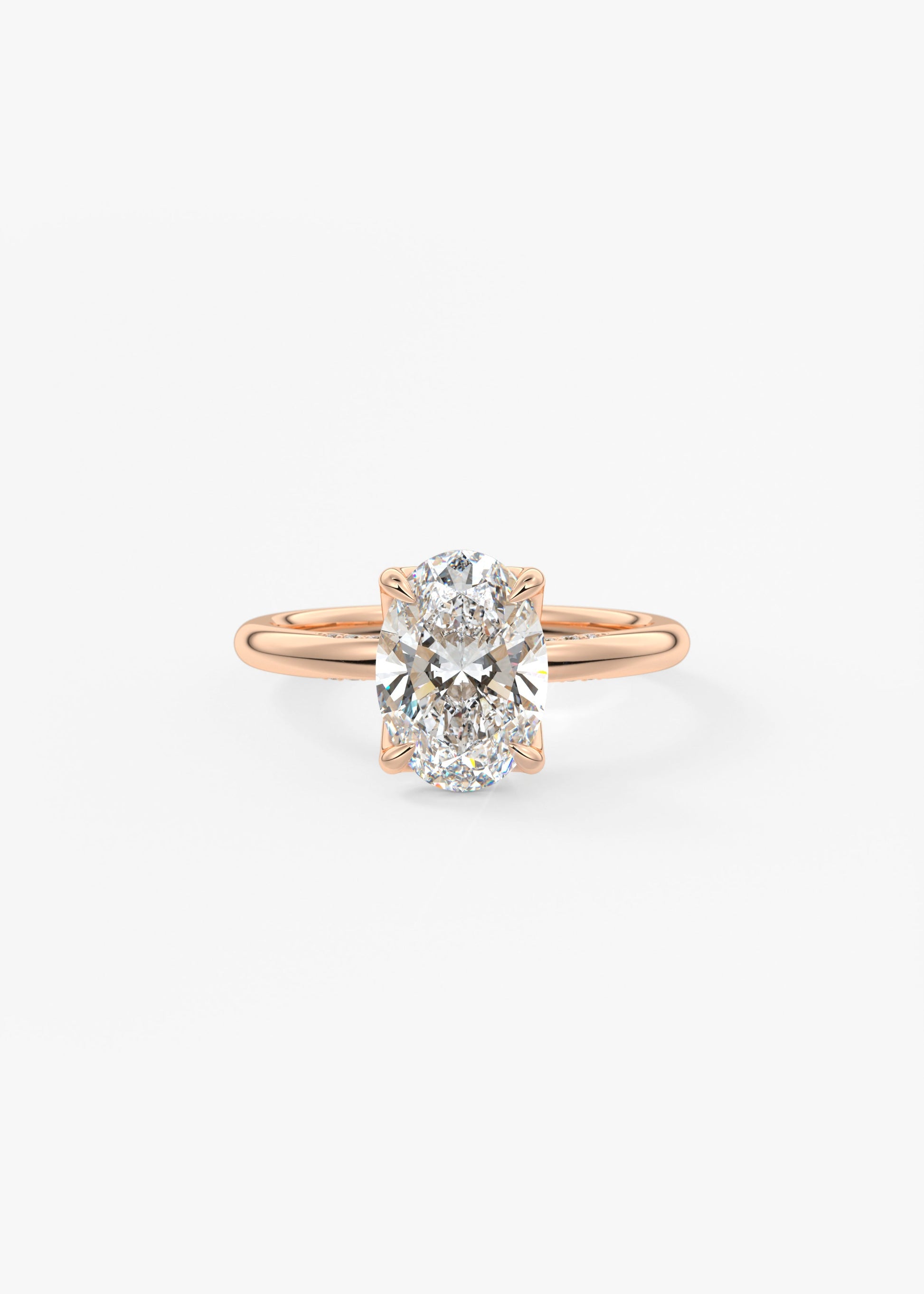 Oval Solitaire With Raised Basket Gallery Lab Grown Diamond Engagement Ring