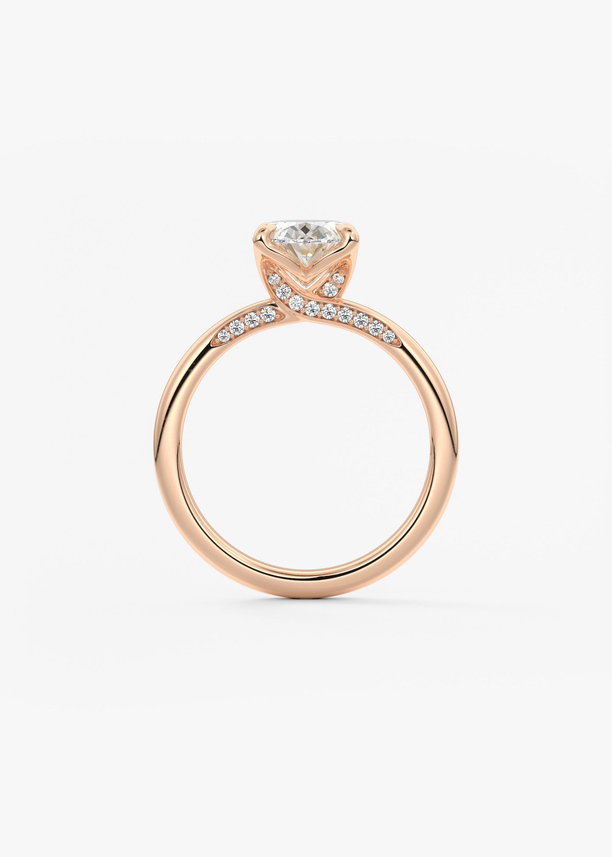 Oval Solitaire With Raised Basket Gallery Lab Grown Diamond Engagement Ring