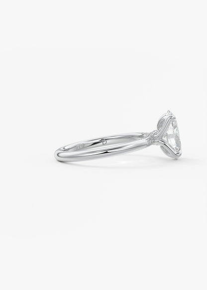 Oval Solitaire With Raised Basket Gallery Lab Grown Diamond Engagement Ring