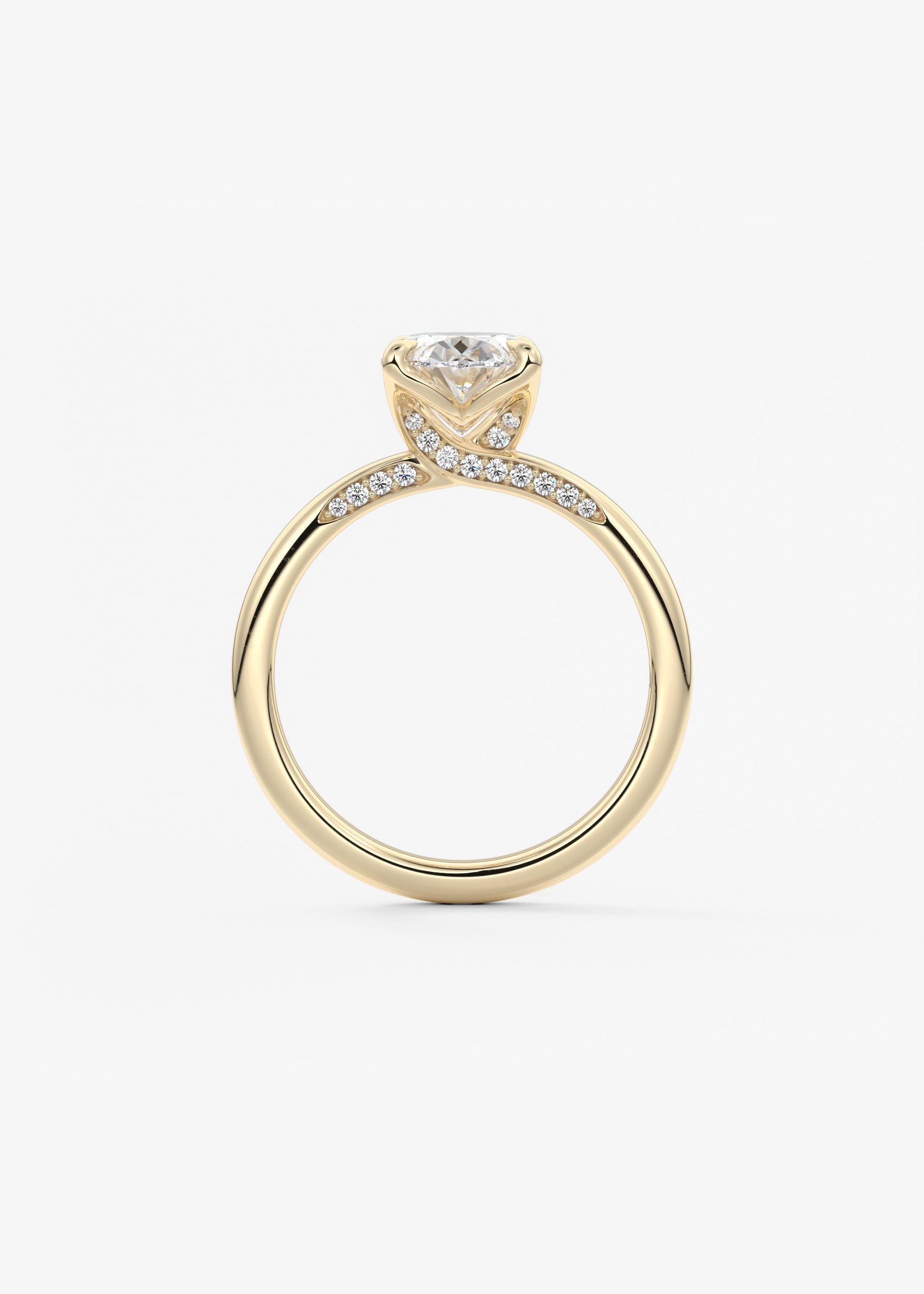Oval Solitaire With Raised Basket Gallery Lab Grown Diamond Engagement Ring