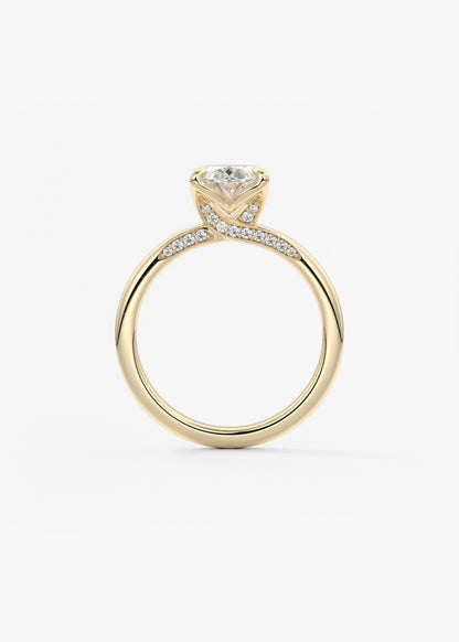 Oval Solitaire With Raised Basket Gallery Lab Grown Diamond Engagement Ring