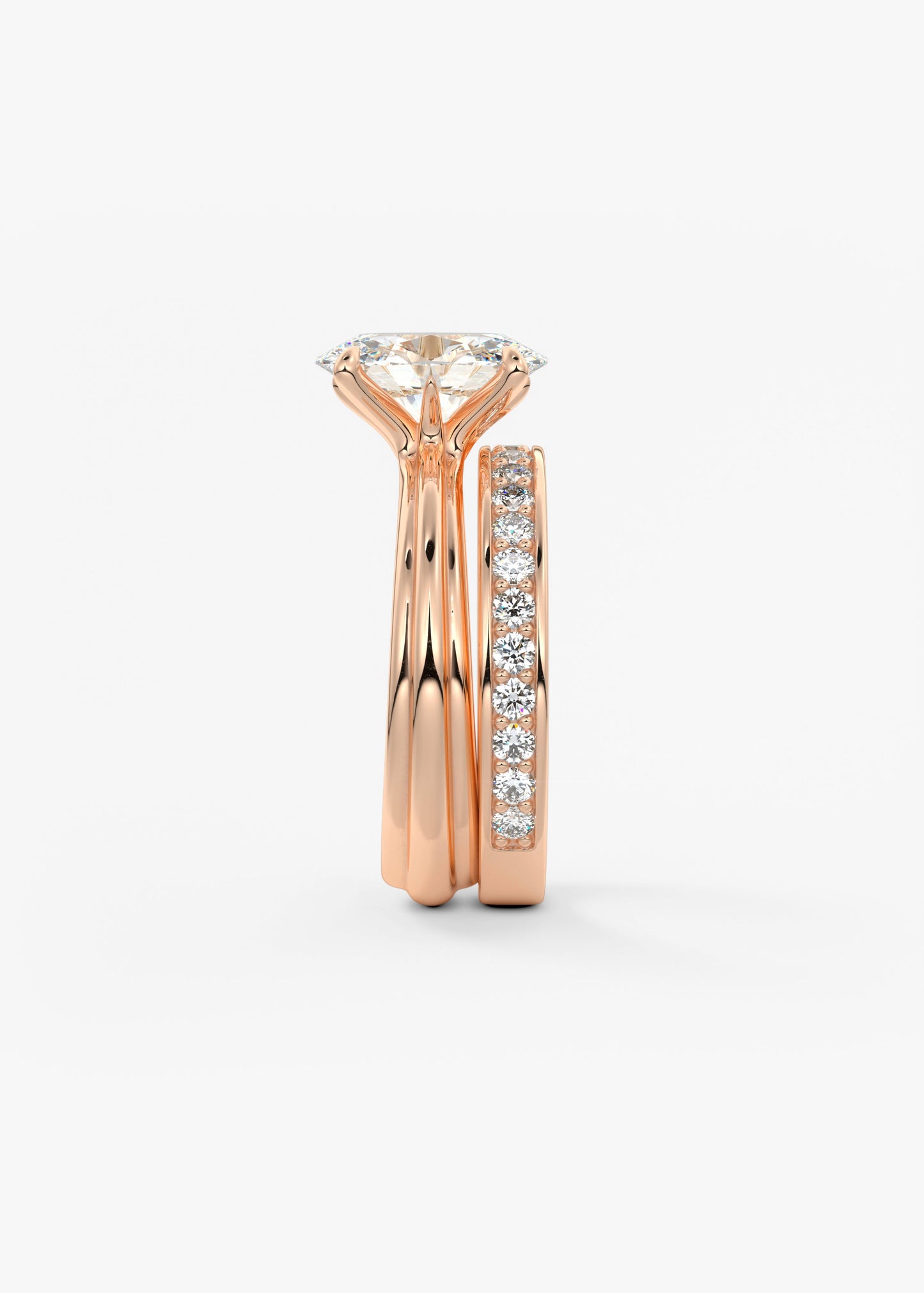 Oval Solitaire With Raised Basket Gallery Lab Grown Diamond Engagement Ring