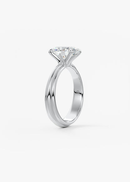 Oval Solitaire With Raised Basket Gallery Lab Grown Diamond Engagement Ring