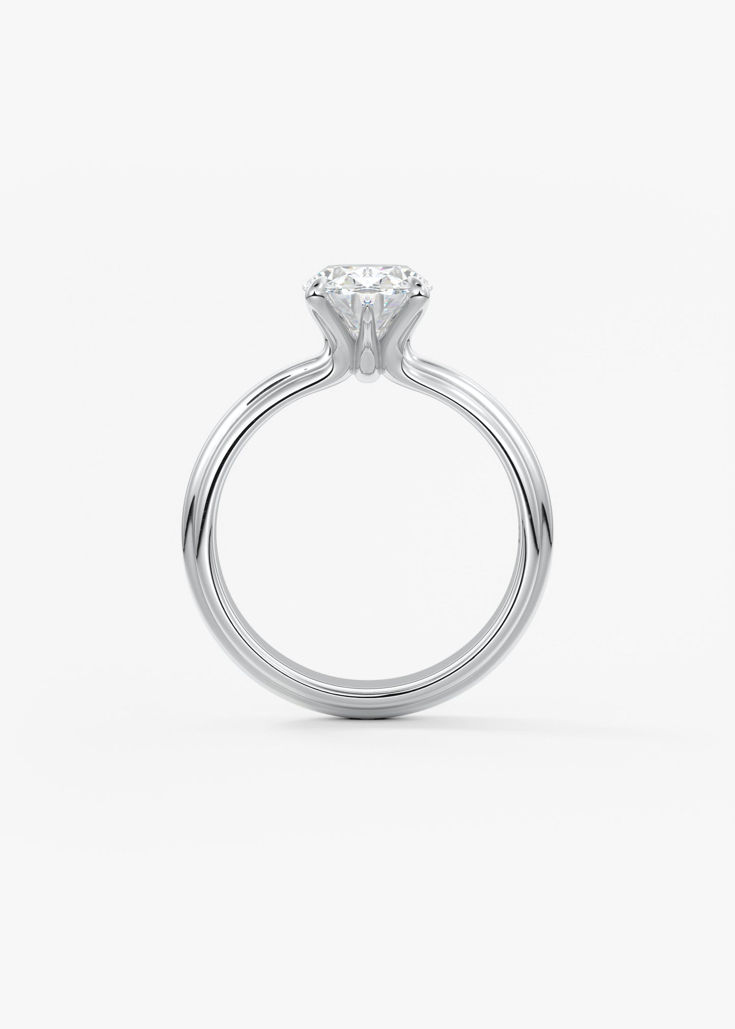 Oval Solitaire With Raised Basket Gallery Lab Grown Diamond Engagement Ring