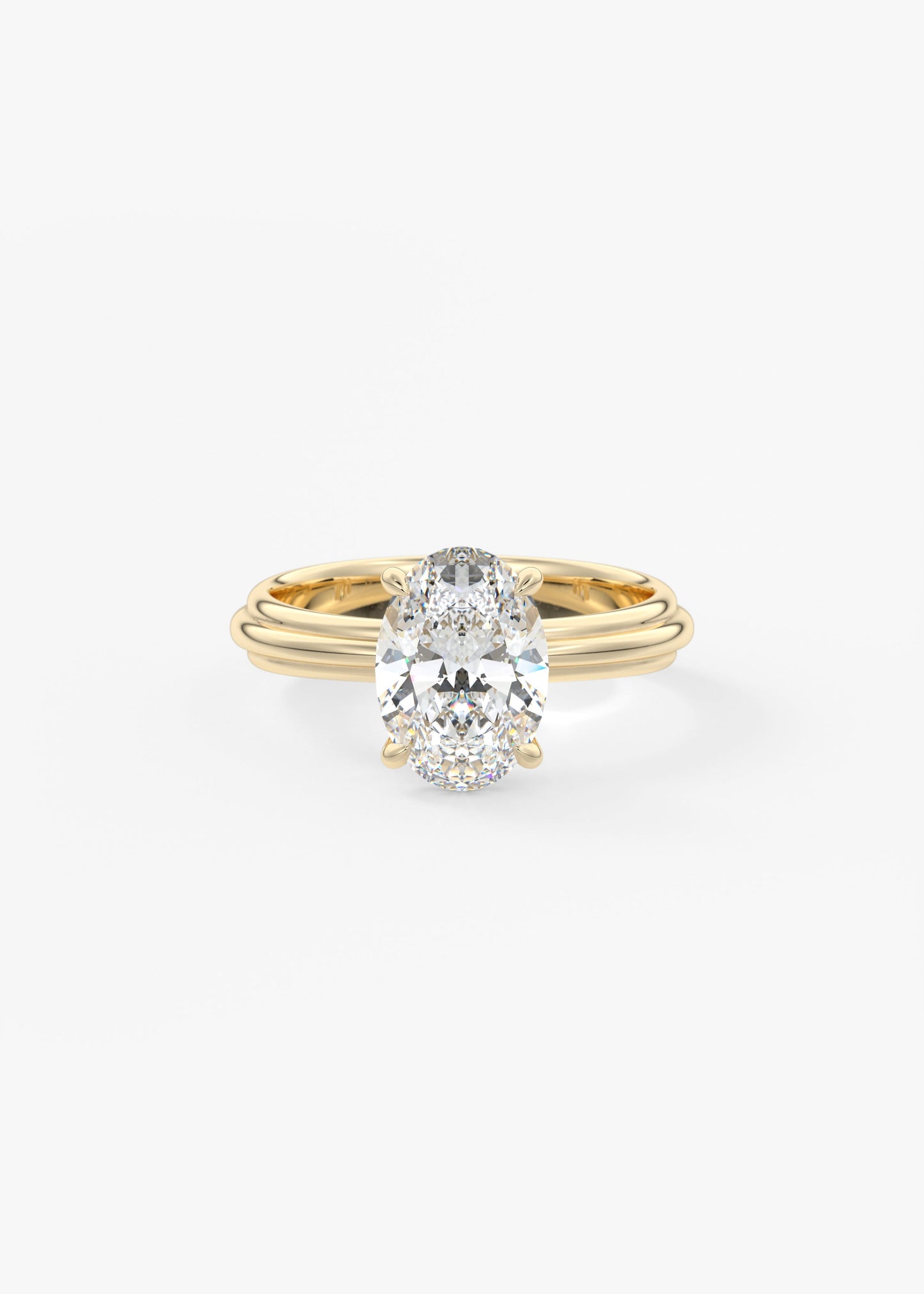 Oval Solitaire With Raised Basket Gallery Lab Grown Diamond Engagement Ring