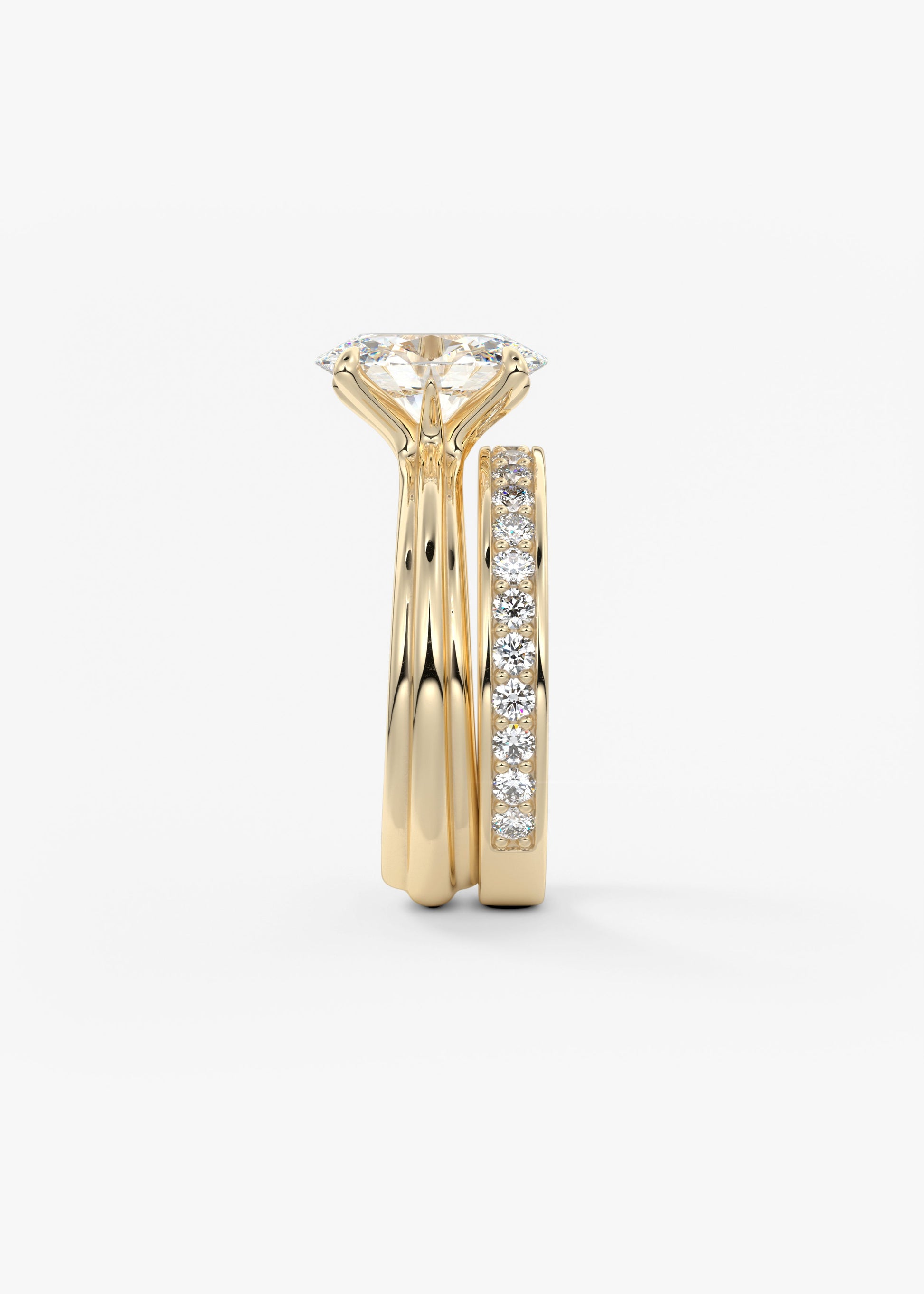 Oval Solitaire With Raised Basket Gallery Lab Grown Diamond Engagement Ring