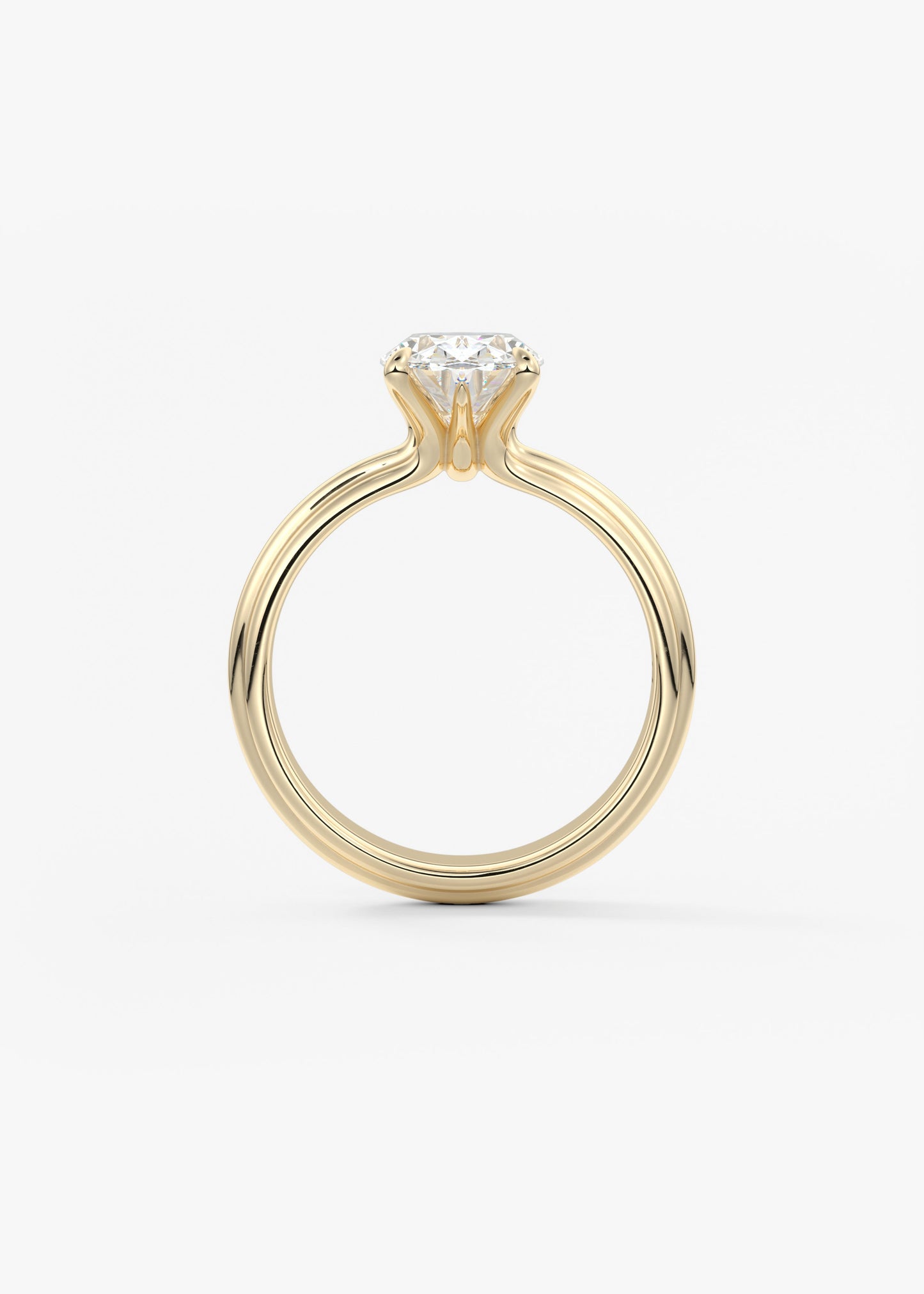 Oval Solitaire With Raised Basket Gallery Lab Grown Diamond Engagement Ring