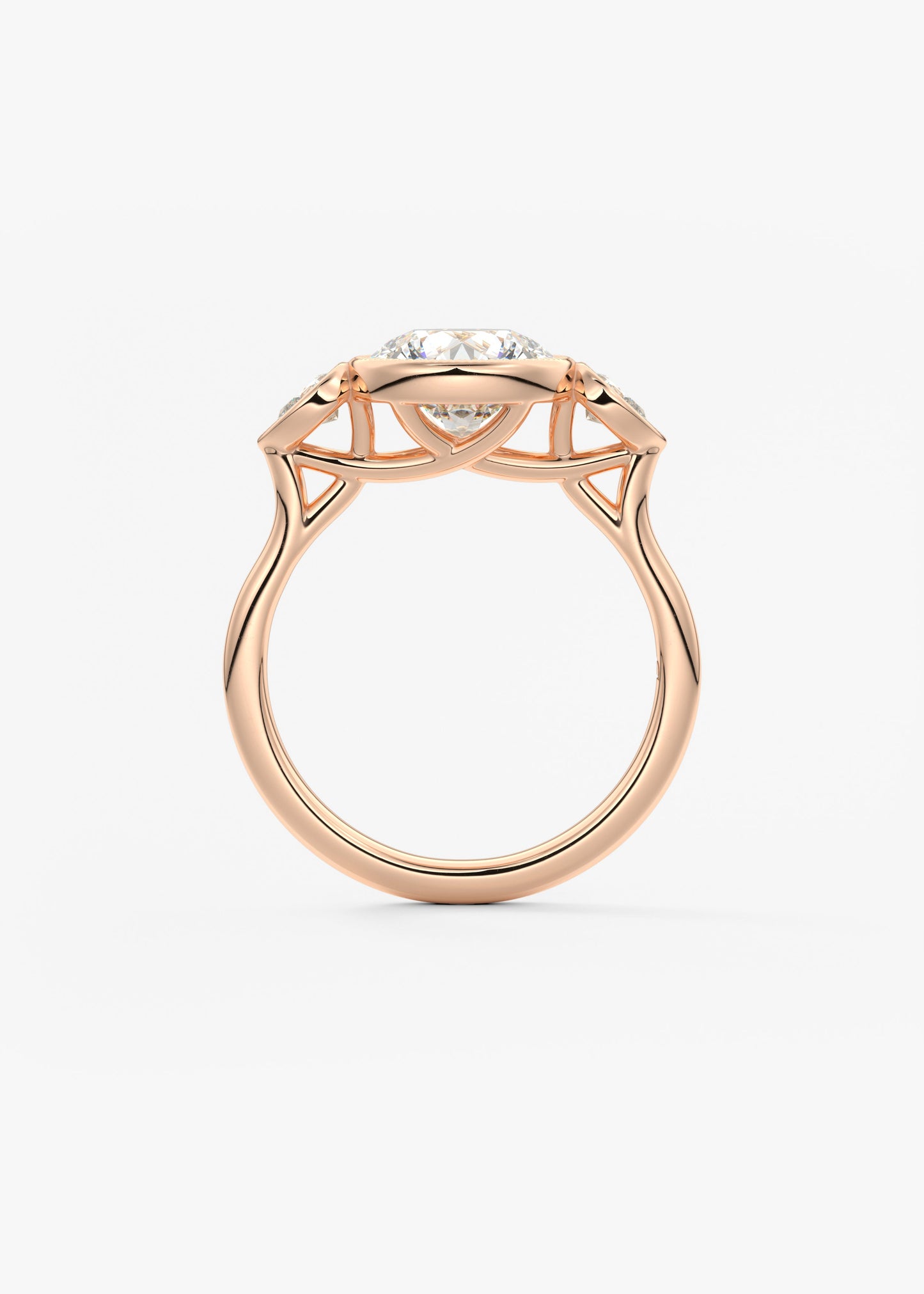 Oval Solitaire With Raised Basket Gallery Lab Grown Diamond Engagement Ring