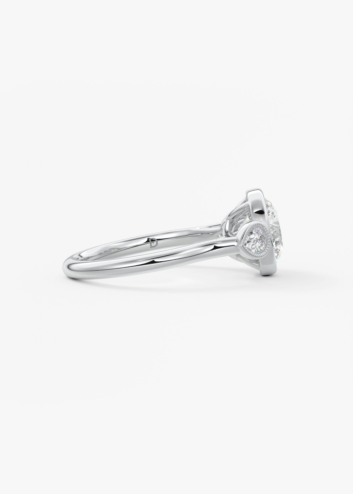 Oval Solitaire With Raised Basket Gallery Lab Grown Diamond Engagement Ring