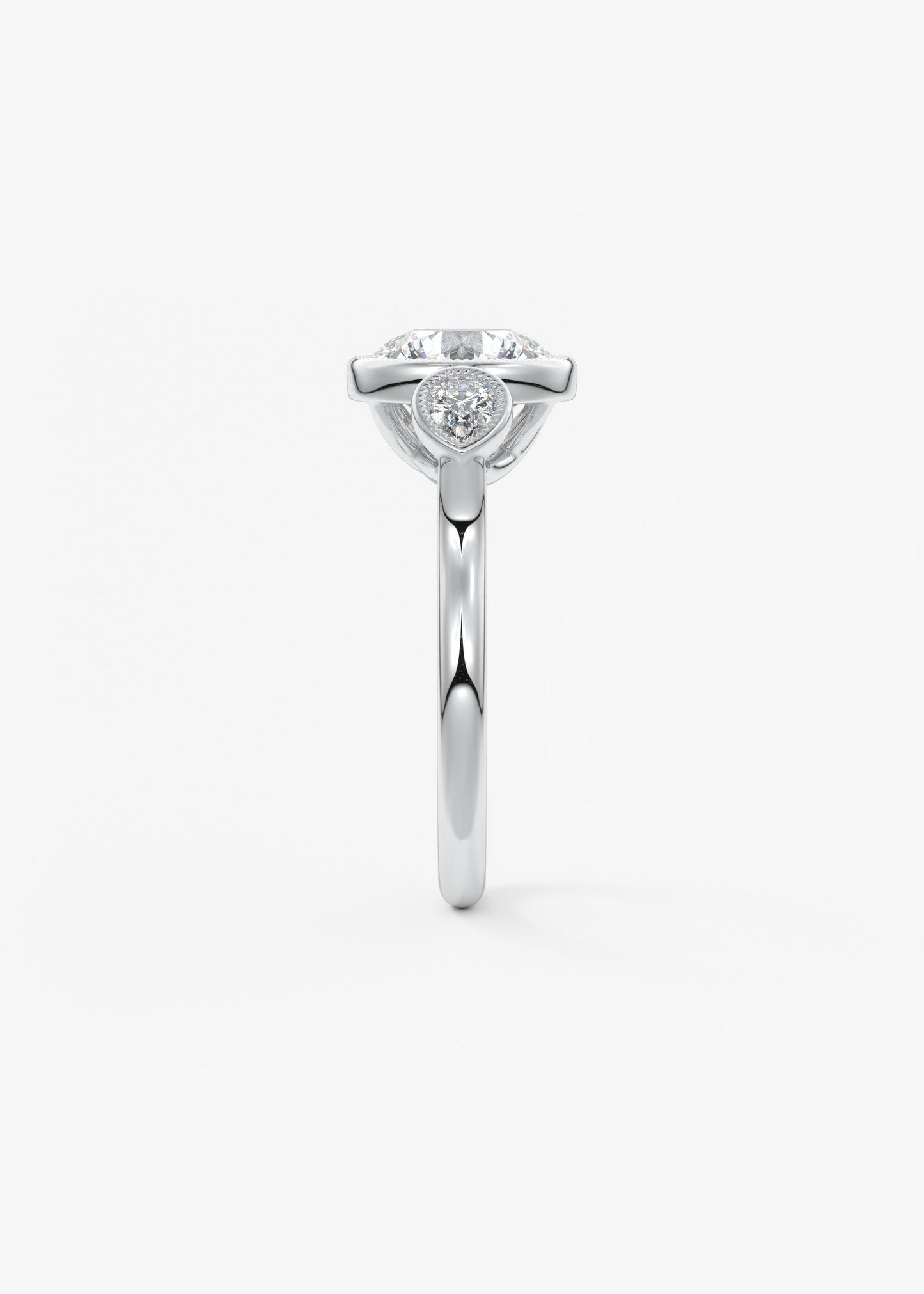 Oval Solitaire With Raised Basket Gallery Lab Grown Diamond Engagement Ring