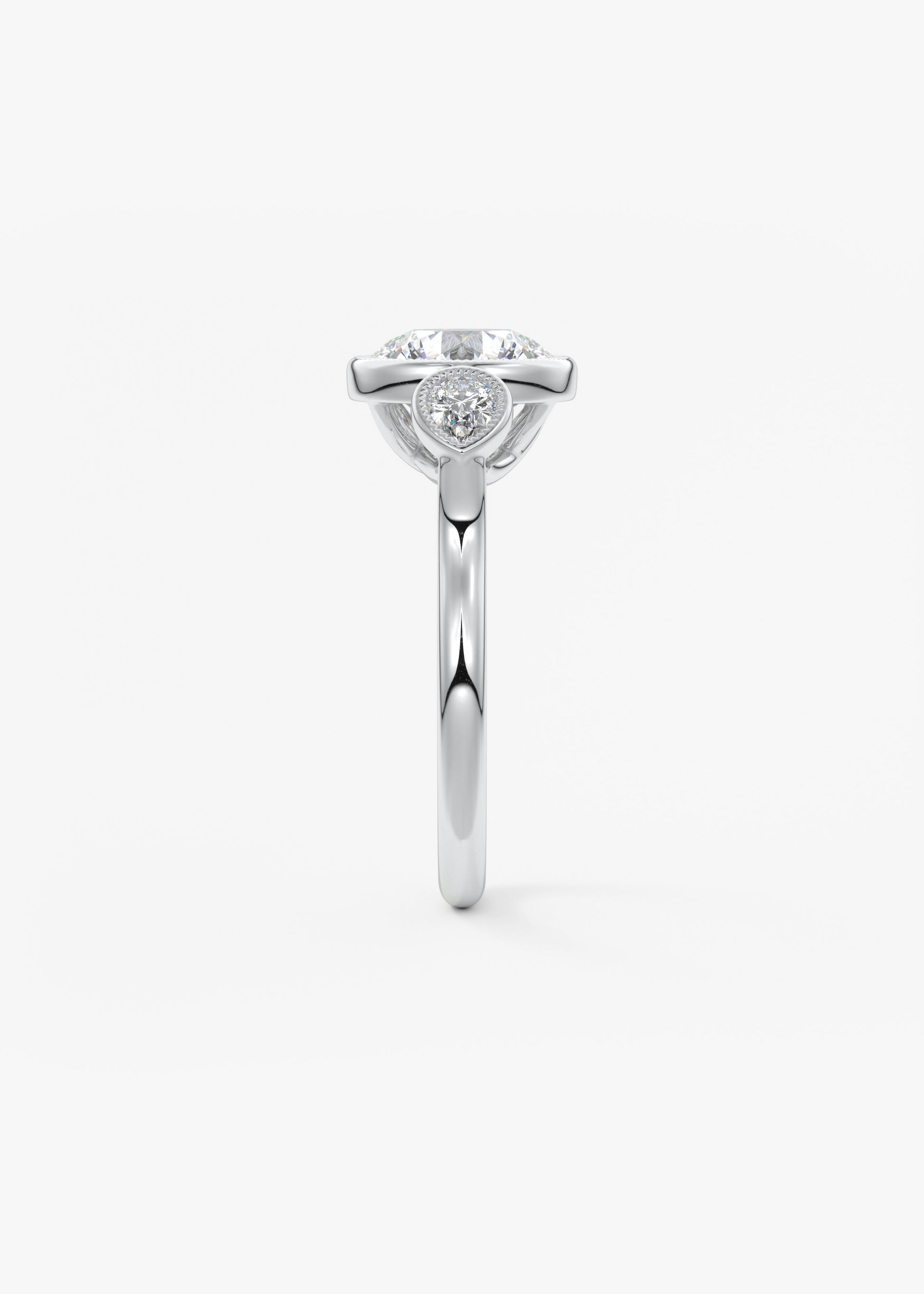 Oval Solitaire With Raised Basket Gallery Lab Grown Diamond Engagement Ring