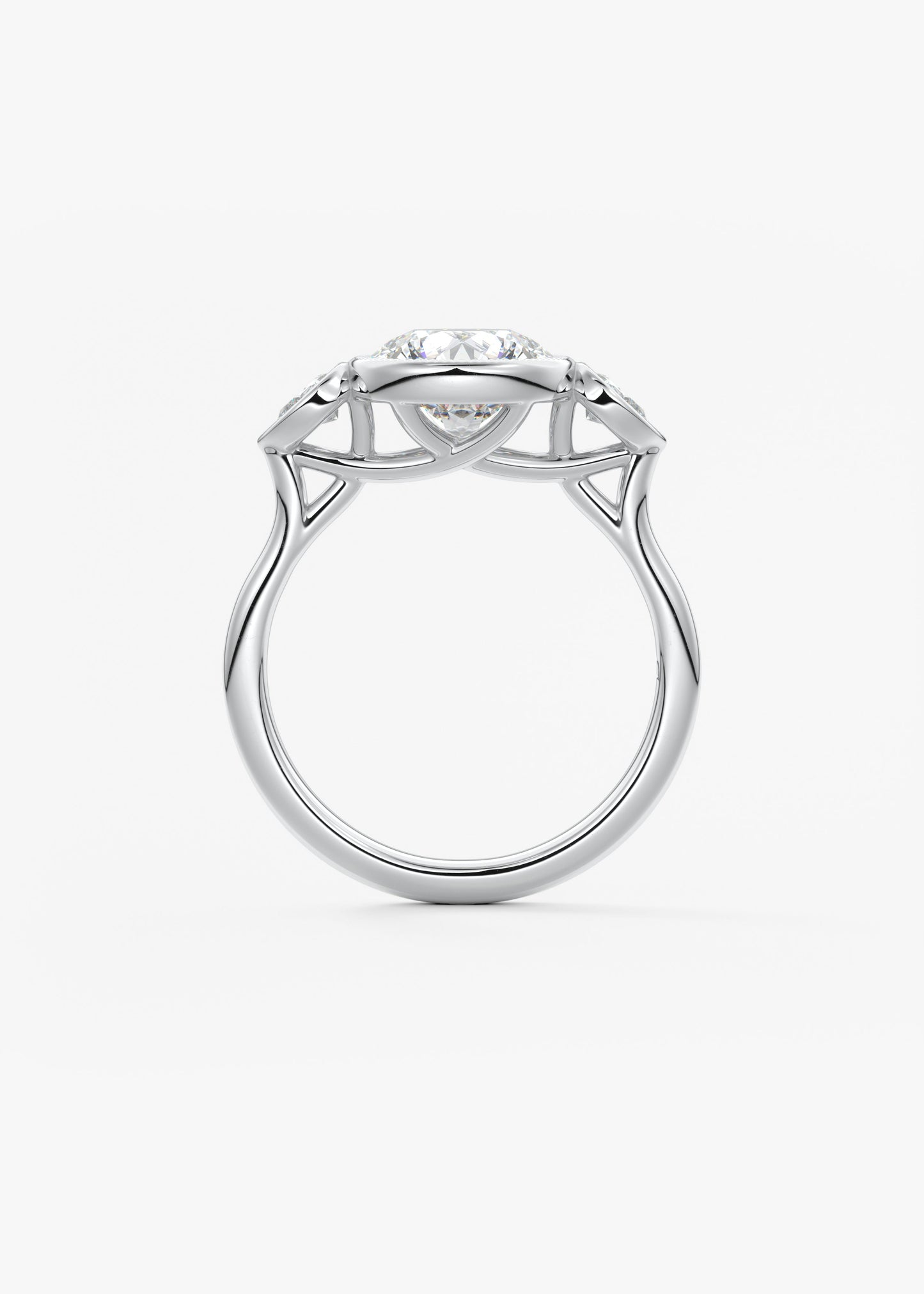 Oval Solitaire With Raised Basket Gallery Lab Grown Diamond Engagement Ring