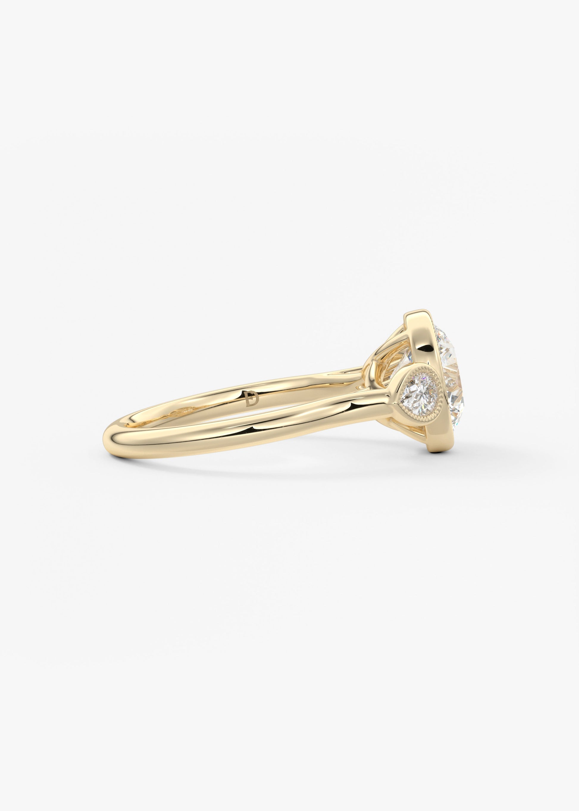 Oval Solitaire With Raised Basket Gallery Lab Grown Diamond Engagement Ring
