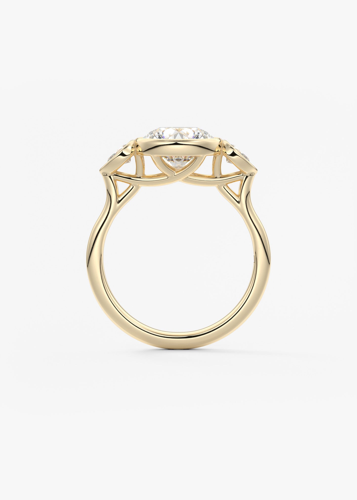 Oval Solitaire With Raised Basket Gallery Lab Grown Diamond Engagement Ring