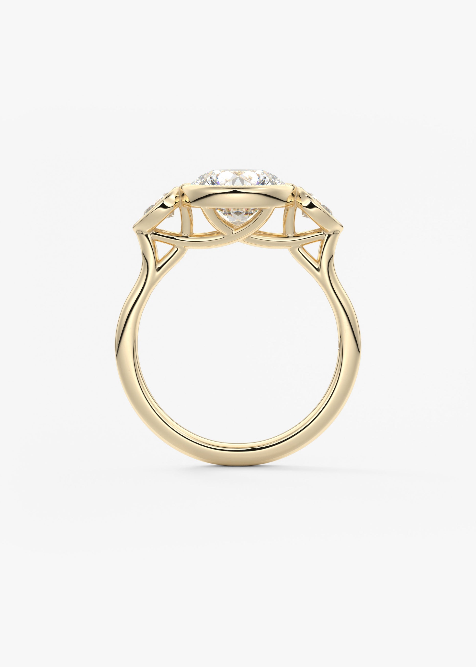 Oval Solitaire With Raised Basket Gallery Lab Grown Diamond Engagement Ring