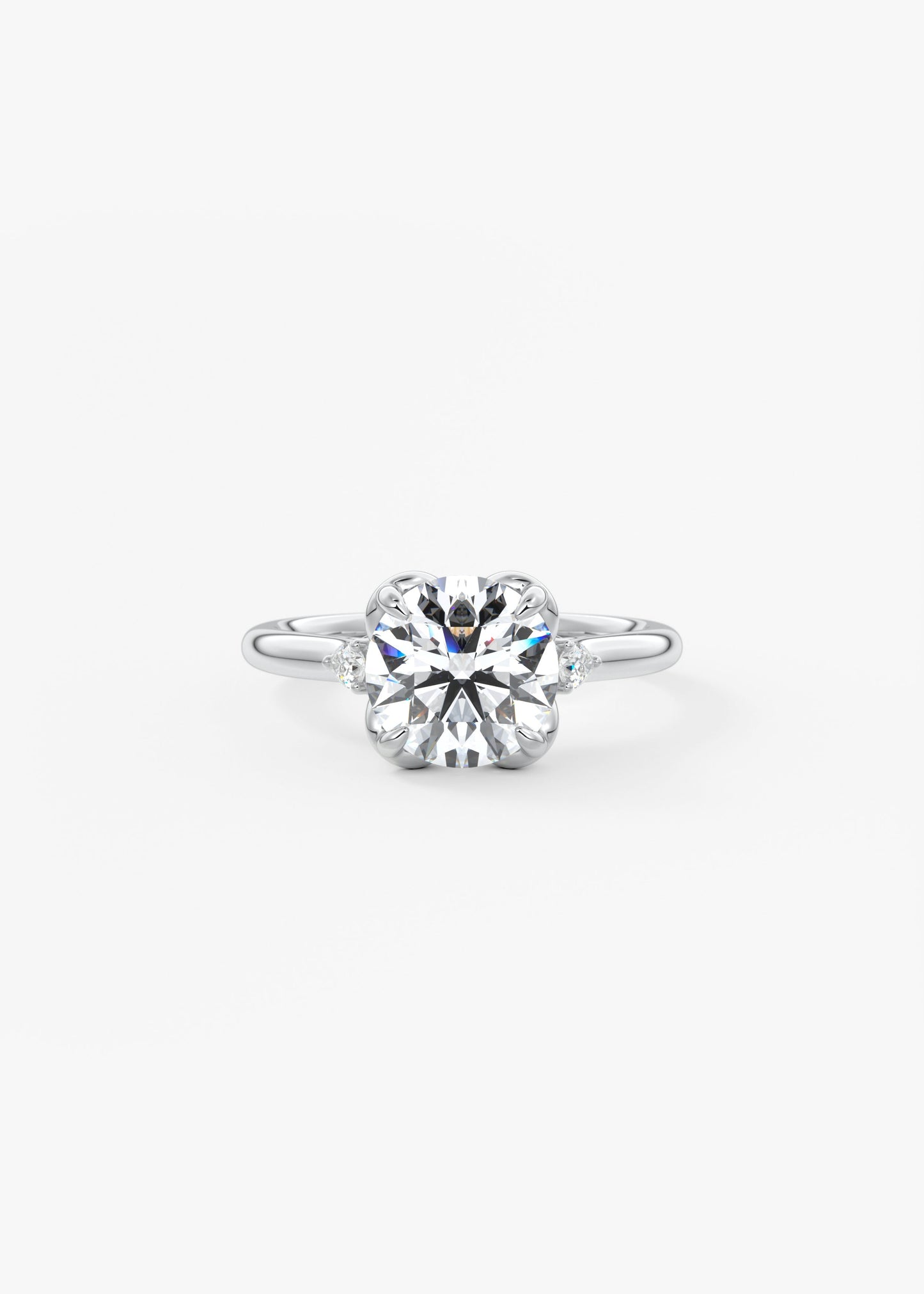 Oval Solitaire With Raised Basket Gallery Lab Grown Diamond Engagement Ring