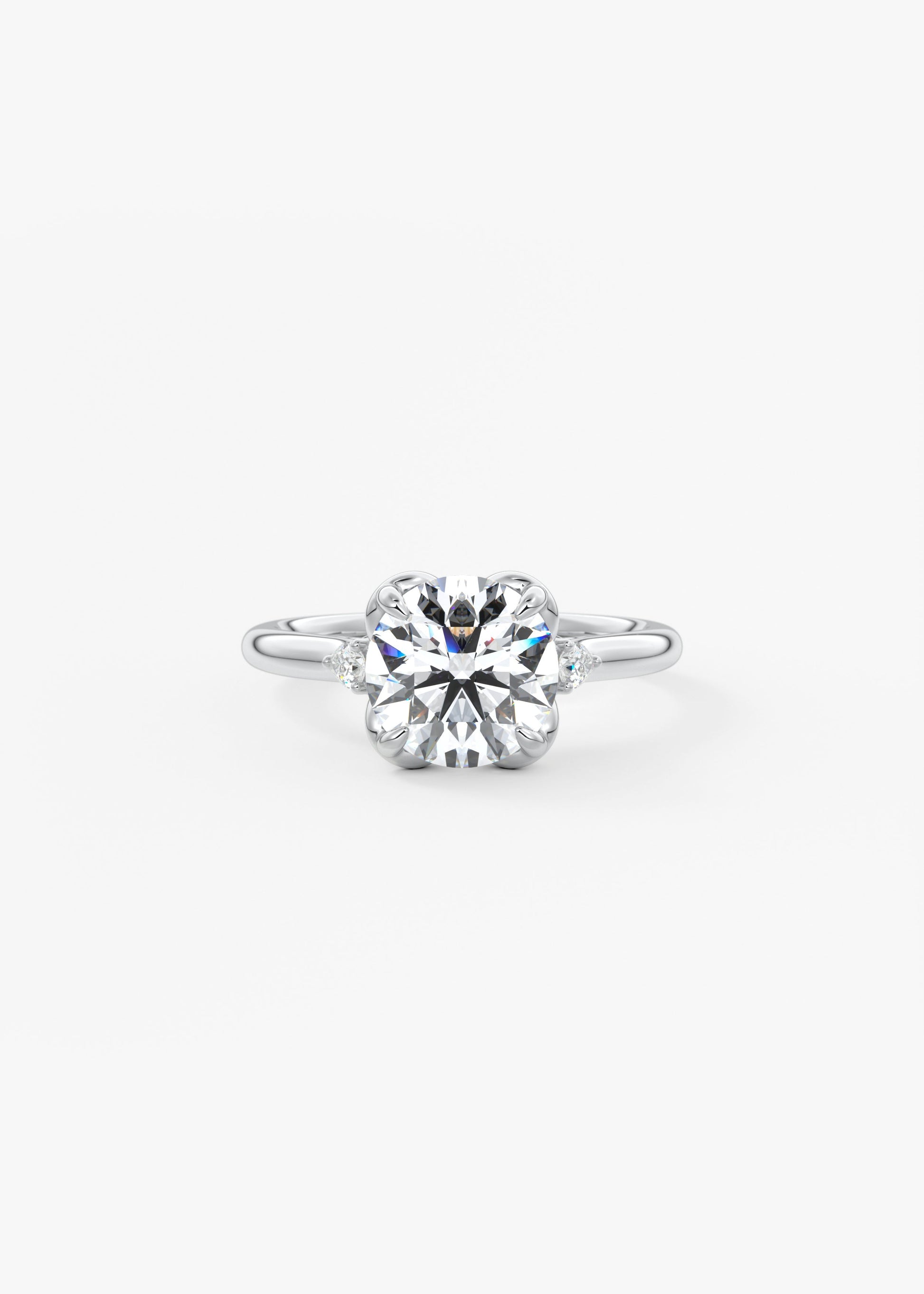Oval Solitaire With Raised Basket Gallery Lab Grown Diamond Engagement Ring