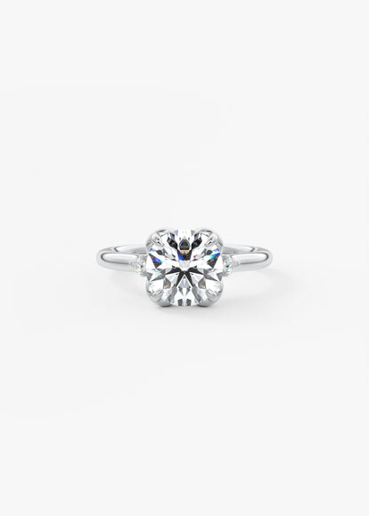 Oval Solitaire With Raised Basket Gallery Lab Grown Diamond Engagement Ring