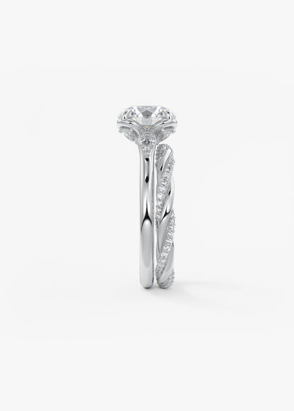 Oval Solitaire With Raised Basket Gallery Lab Grown Diamond Engagement Ring
