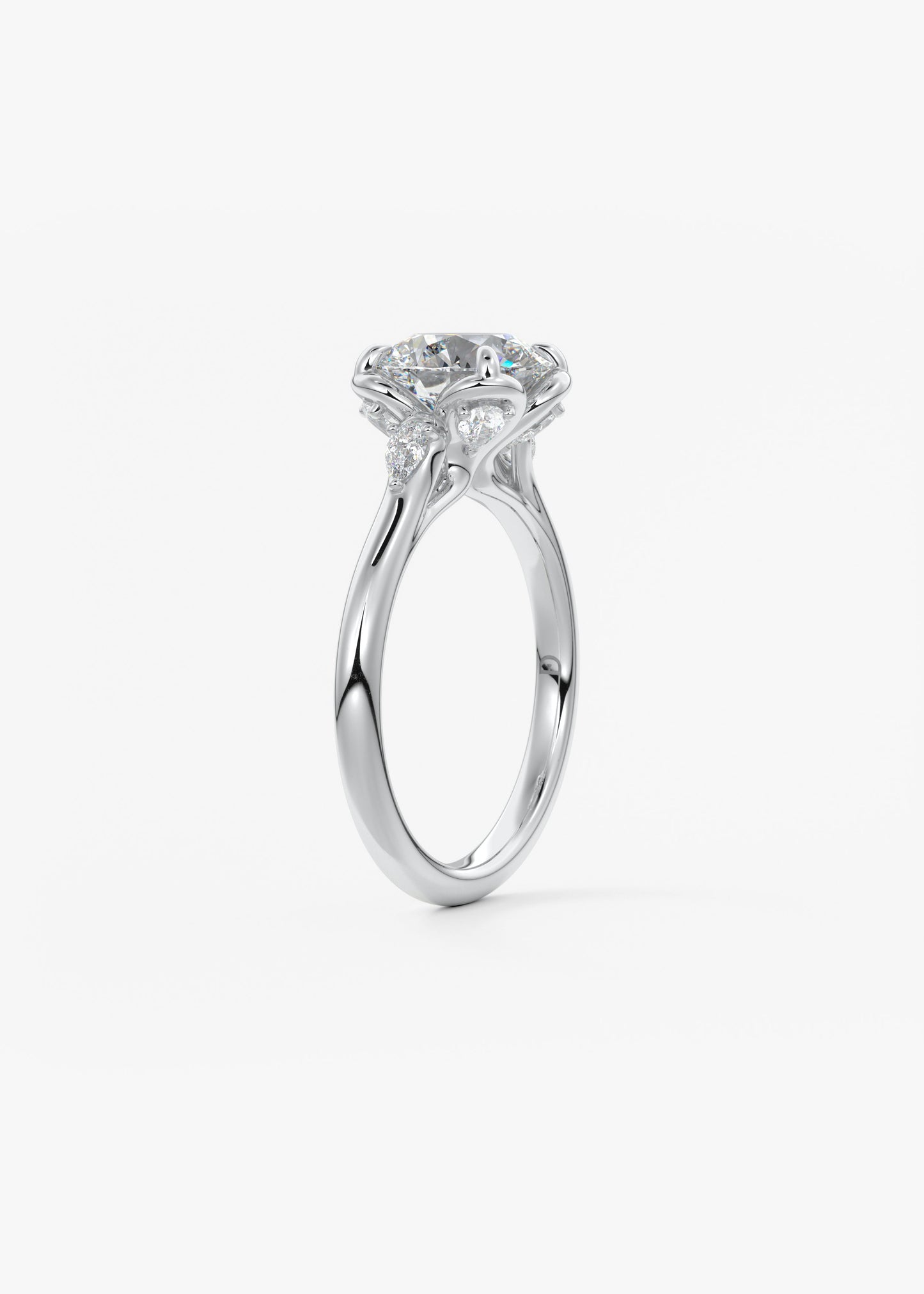 Oval Solitaire With Raised Basket Gallery Lab Grown Diamond Engagement Ring
