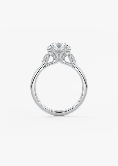 Oval Solitaire With Raised Basket Gallery Lab Grown Diamond Engagement Ring