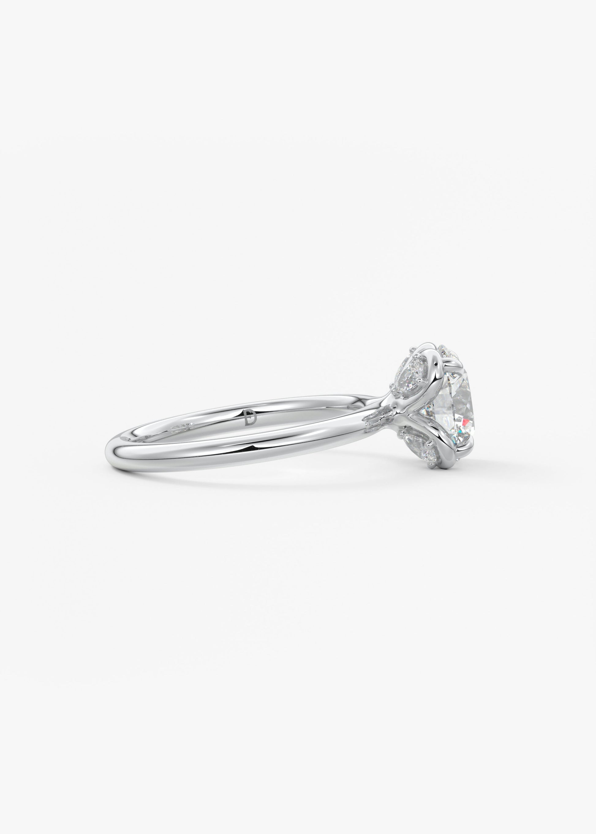 Oval Solitaire With Raised Basket Gallery Lab Grown Diamond Engagement Ring