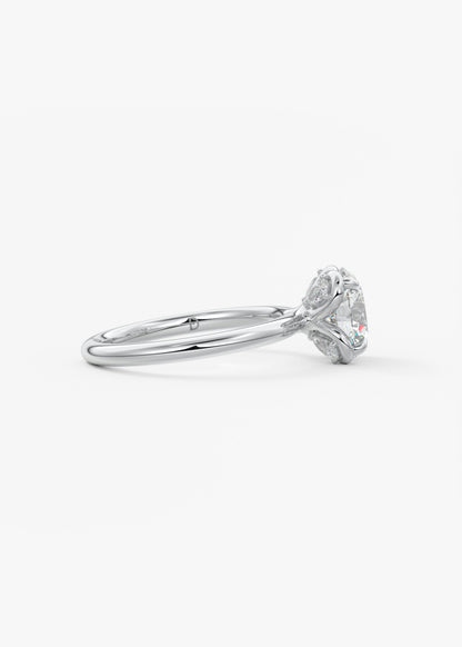 Oval Solitaire With Raised Basket Gallery Lab Grown Diamond Engagement Ring