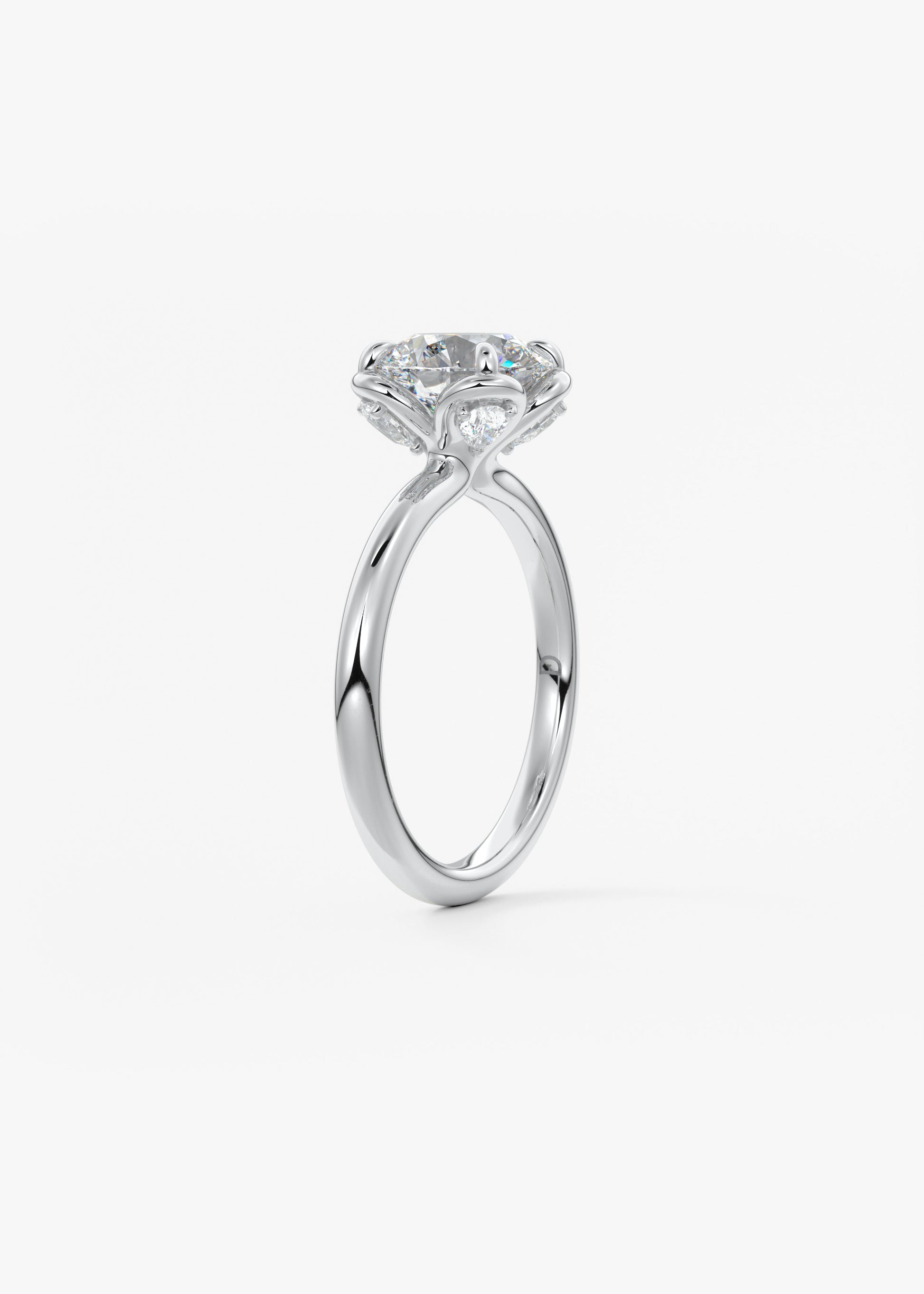 Oval Solitaire With Raised Basket Gallery Lab Grown Diamond Engagement Ring