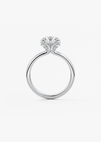 Oval Solitaire With Raised Basket Gallery Lab Grown Diamond Engagement Ring