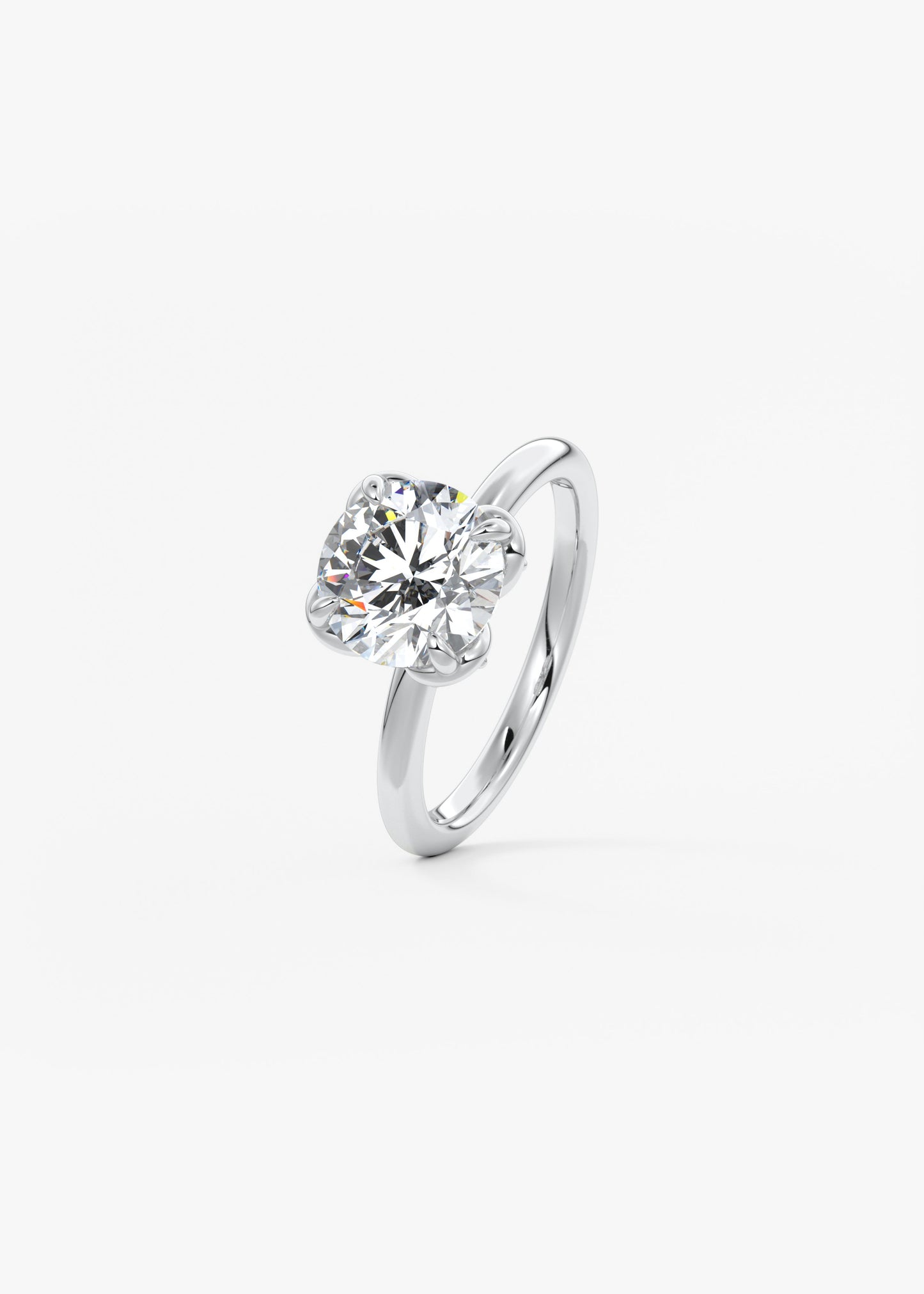 Oval Solitaire With Raised Basket Gallery Lab Grown Diamond Engagement Ring