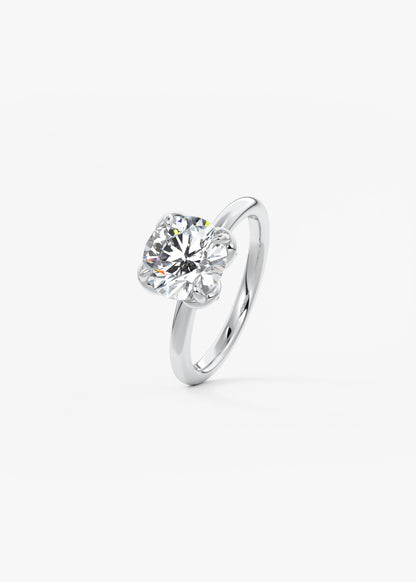 Oval Solitaire With Raised Basket Gallery Lab Grown Diamond Engagement Ring