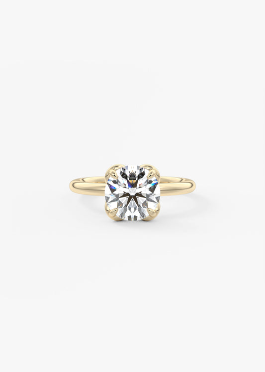 Oval Solitaire With Raised Basket Gallery Lab Grown Diamond Engagement Ring