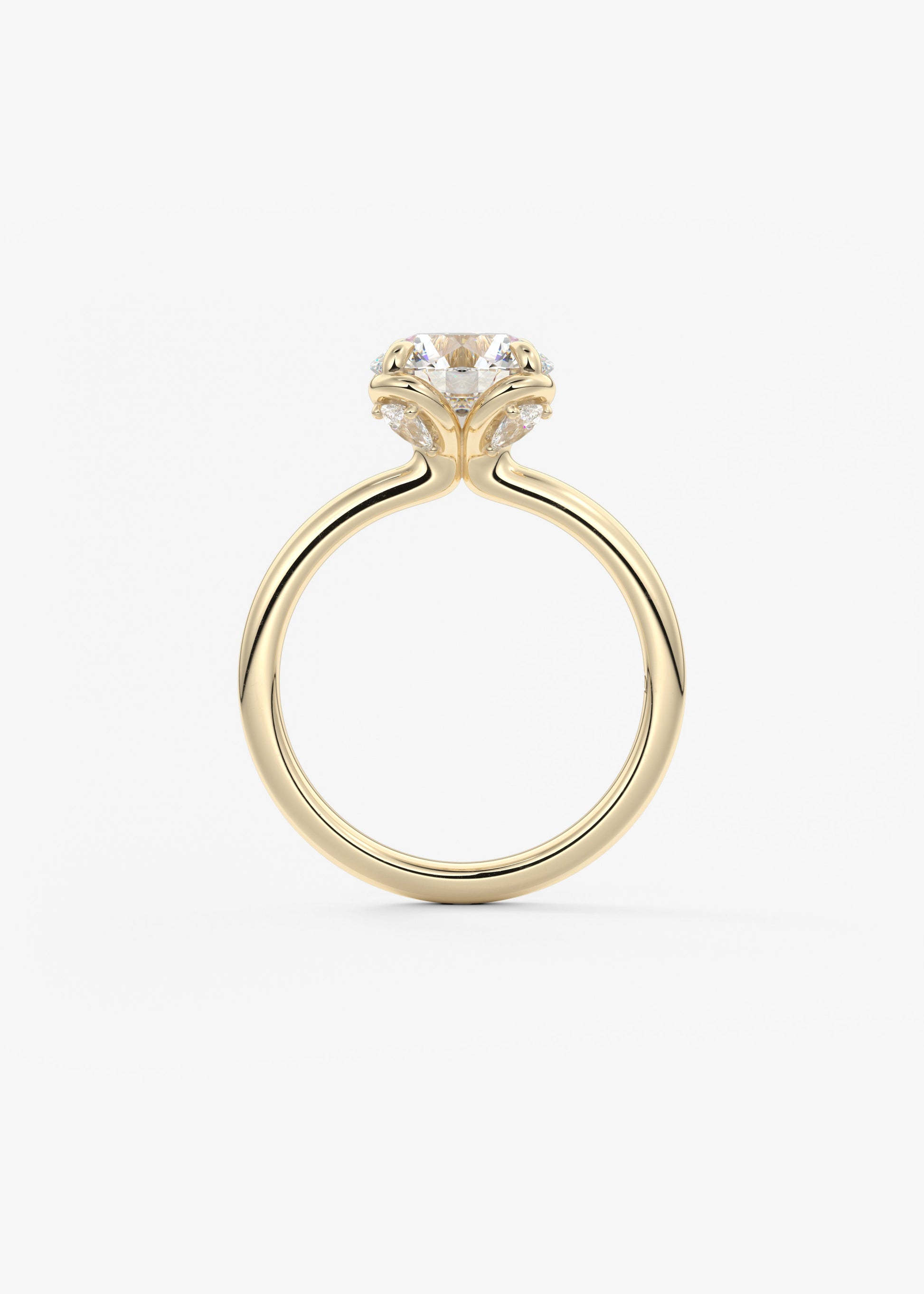 Oval Solitaire With Raised Basket Gallery Lab Grown Diamond Engagement Ring