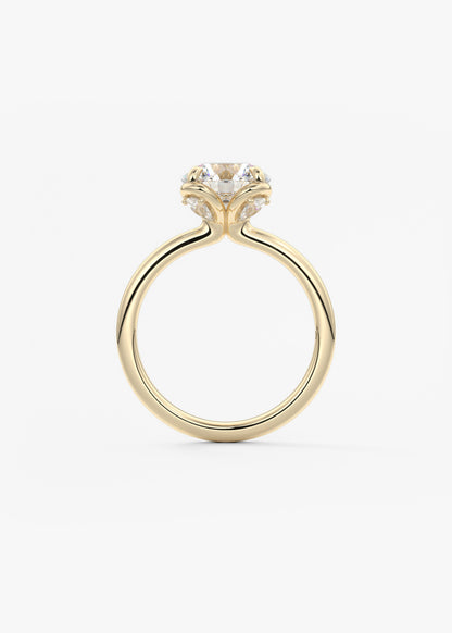 Oval Solitaire With Raised Basket Gallery Lab Grown Diamond Engagement Ring