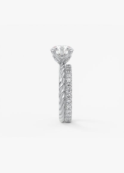 Oval Solitaire With Raised Basket Gallery Lab Grown Diamond Engagement Ring
