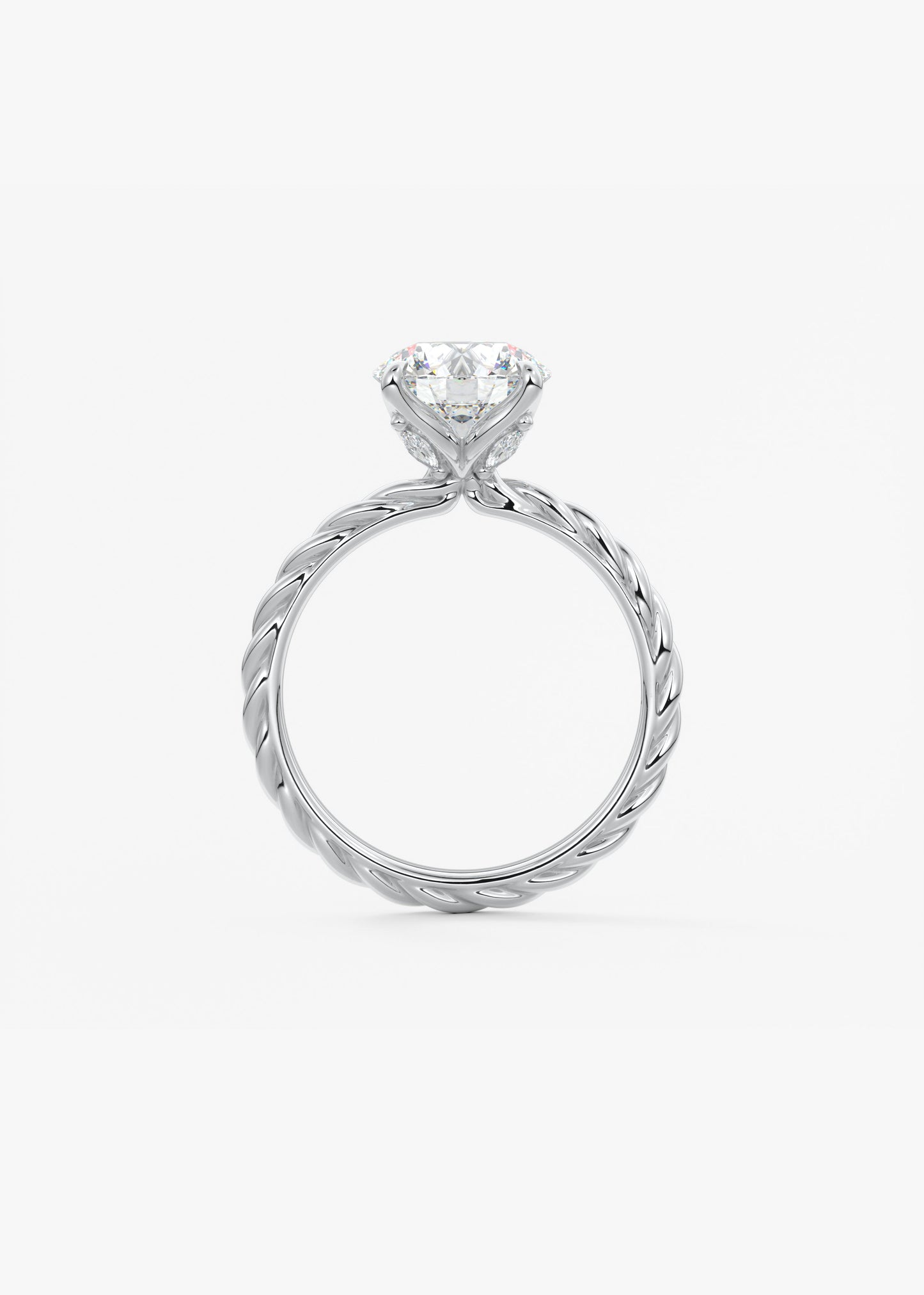 Oval Solitaire With Raised Basket Gallery Lab Grown Diamond Engagement Ring