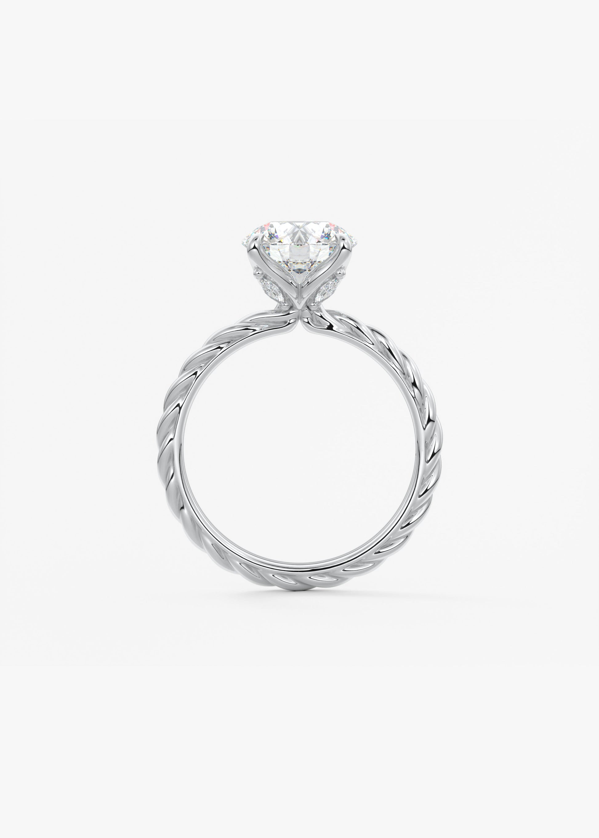 Oval Solitaire With Raised Basket Gallery Lab Grown Diamond Engagement Ring