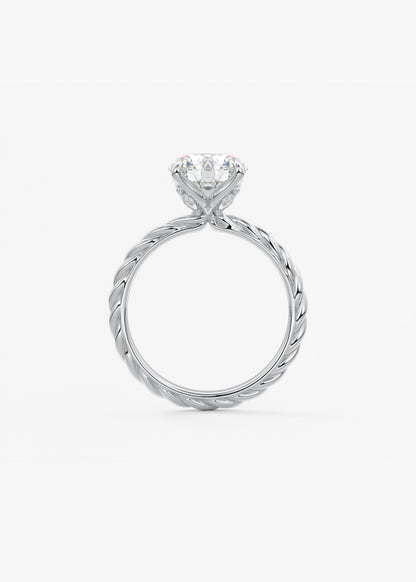 Oval Solitaire With Raised Basket Gallery Lab Grown Diamond Engagement Ring