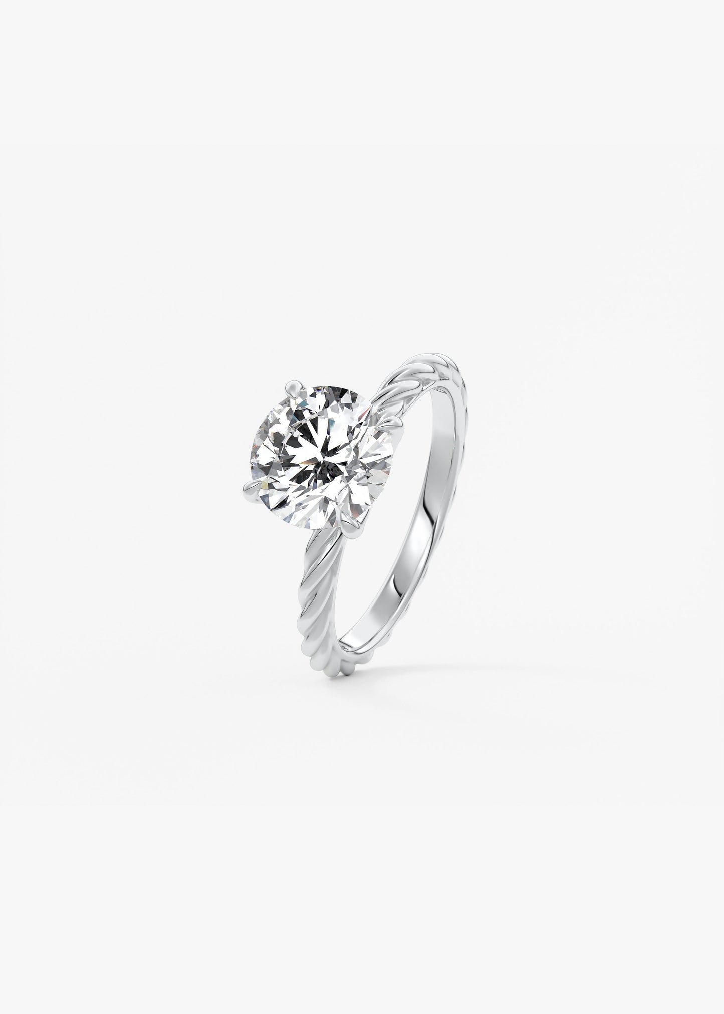 Oval Solitaire With Raised Basket Gallery Lab Grown Diamond Engagement Ring