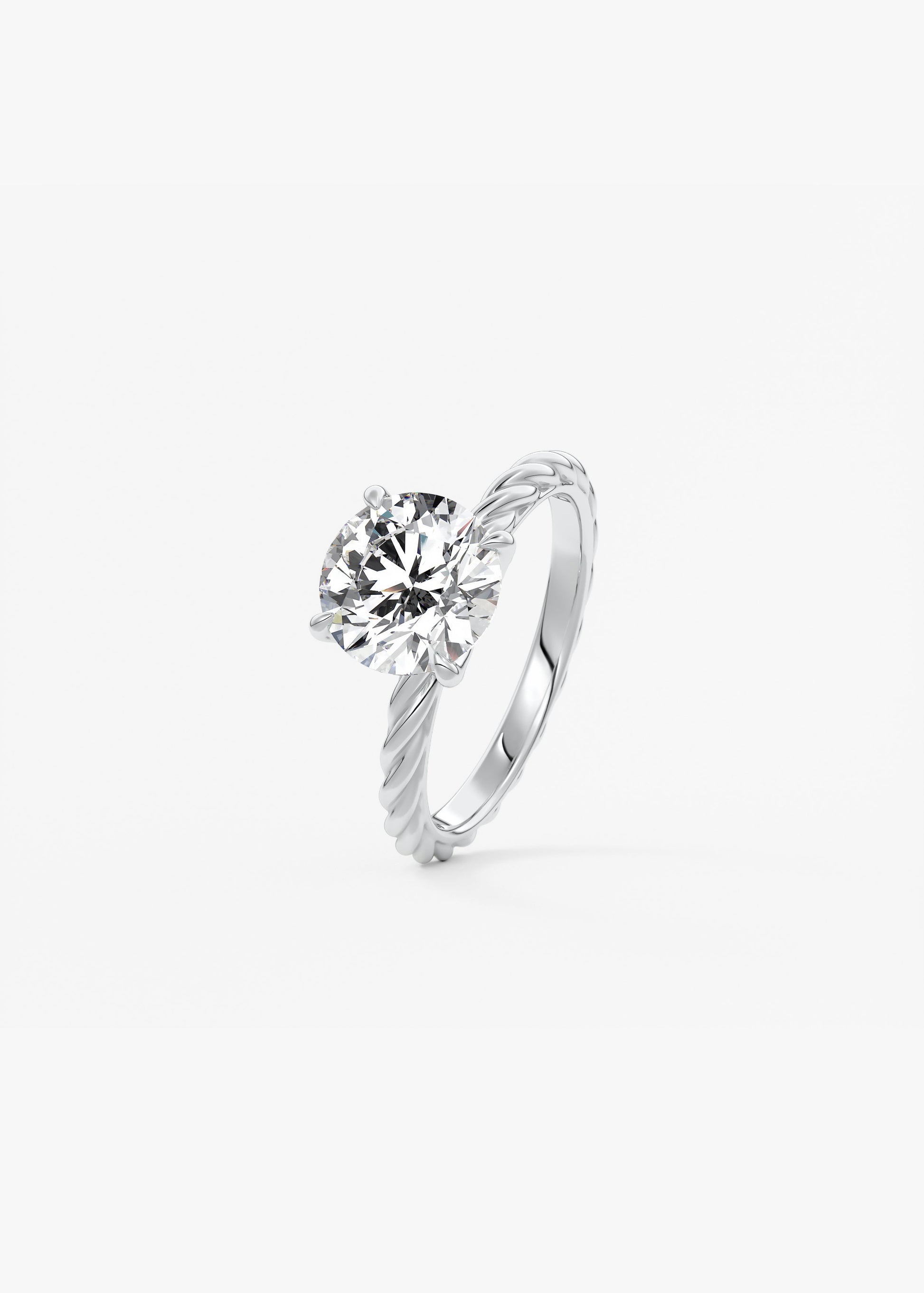 Oval Solitaire With Raised Basket Gallery Lab Grown Diamond Engagement Ring