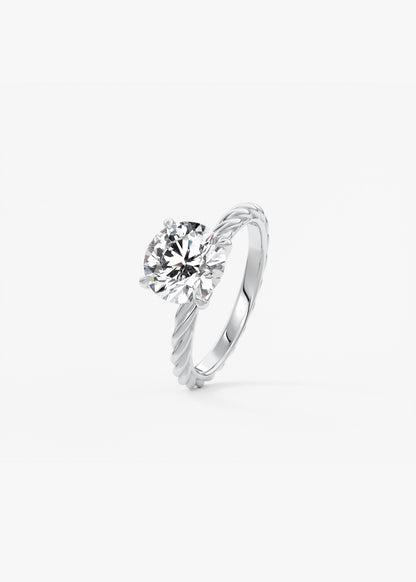 Oval Solitaire With Raised Basket Gallery Lab Grown Diamond Engagement Ring