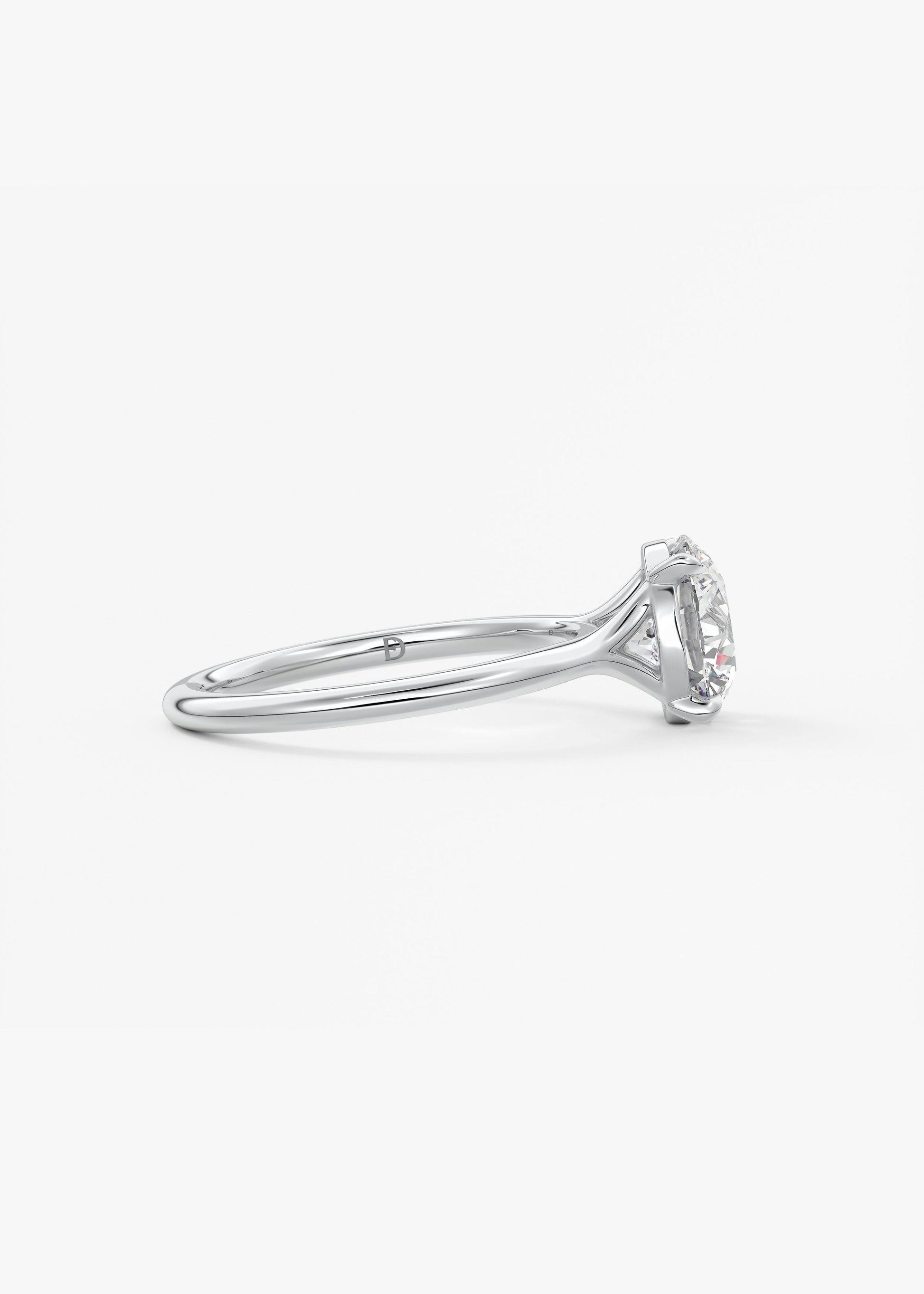 Oval Solitaire With Raised Basket Gallery Lab Grown Diamond Engagement Ring