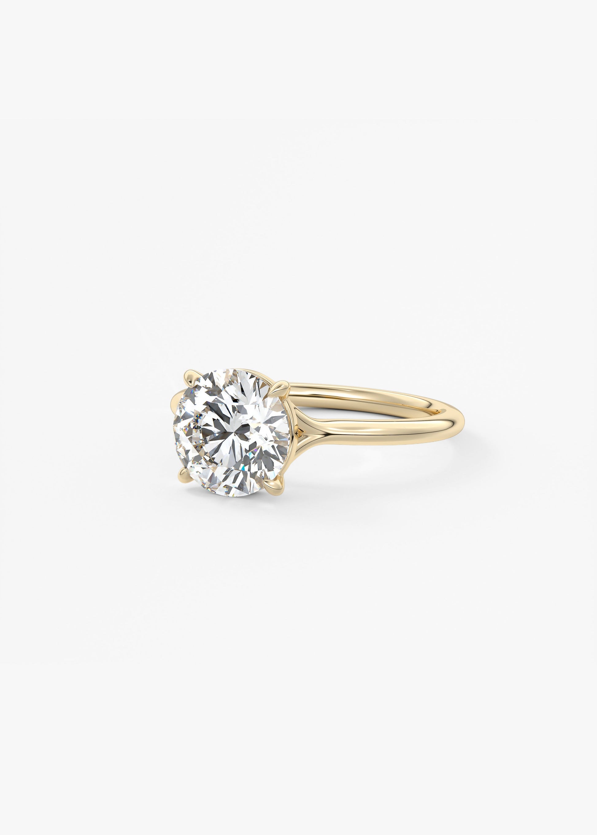 Oval Solitaire With Raised Basket Gallery Lab Grown Diamond Engagement Ring