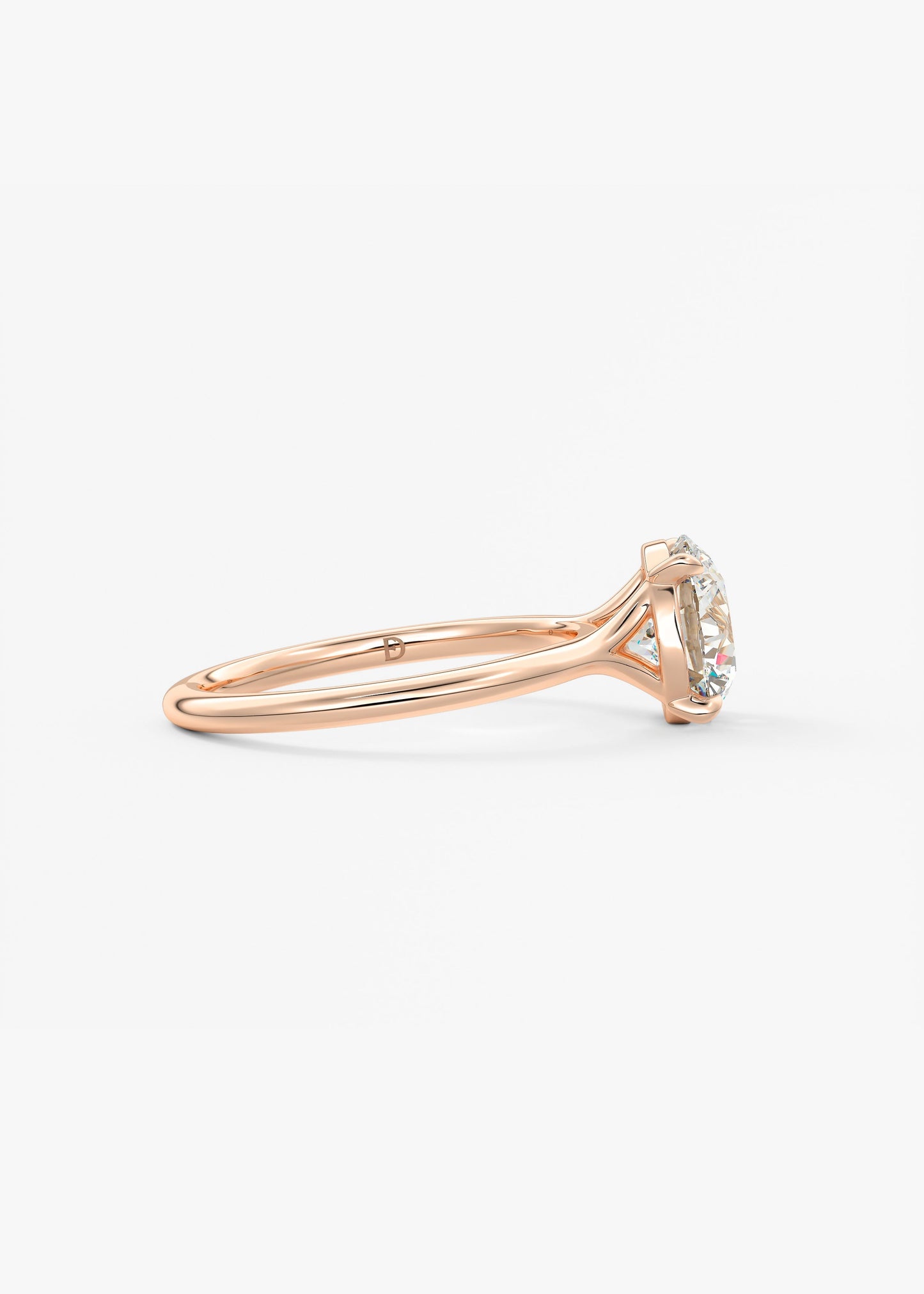 Oval Solitaire With Raised Basket Gallery Lab Grown Diamond Engagement Ring