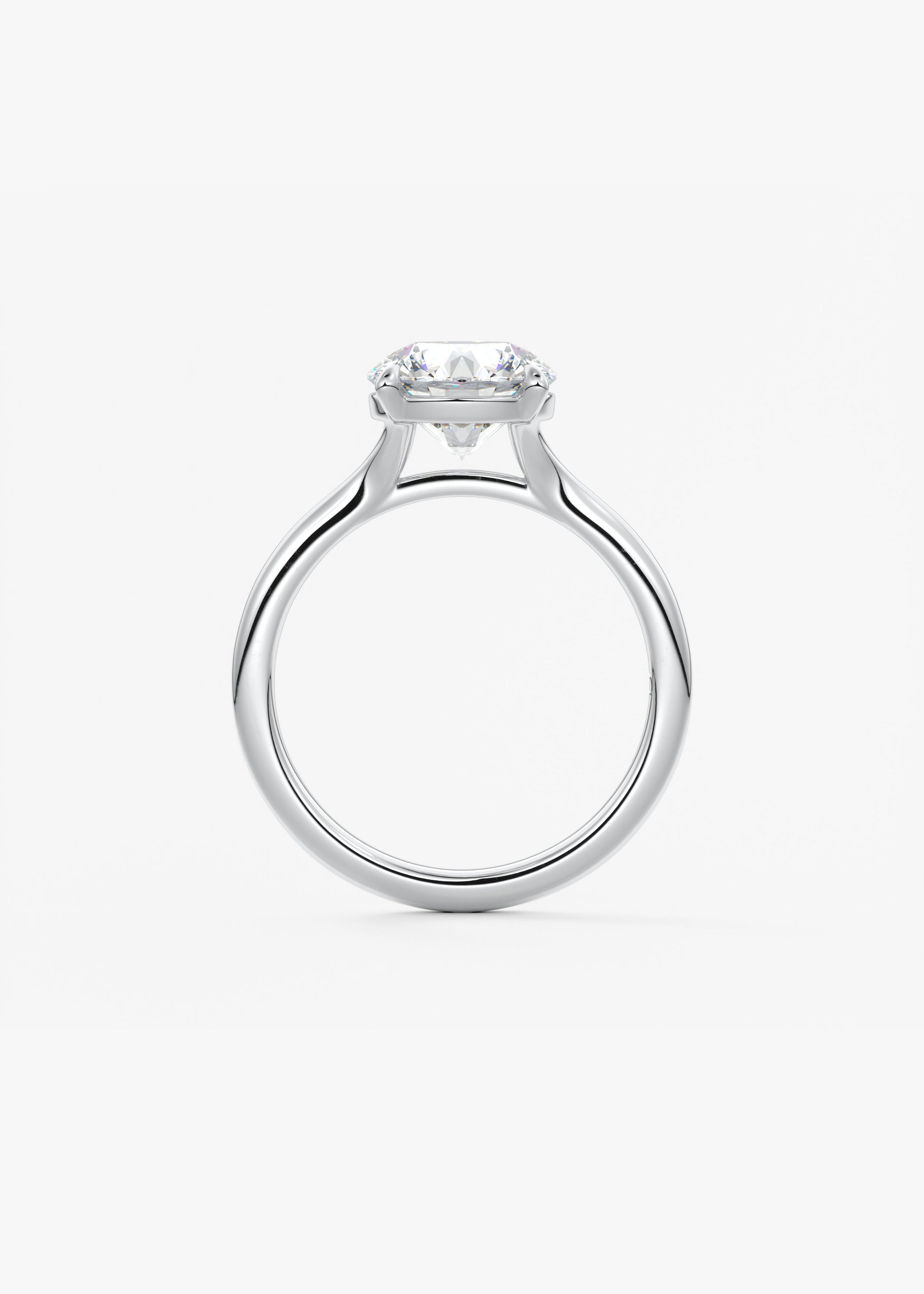 Oval Solitaire With Raised Basket Gallery Lab Grown Diamond Engagement Ring