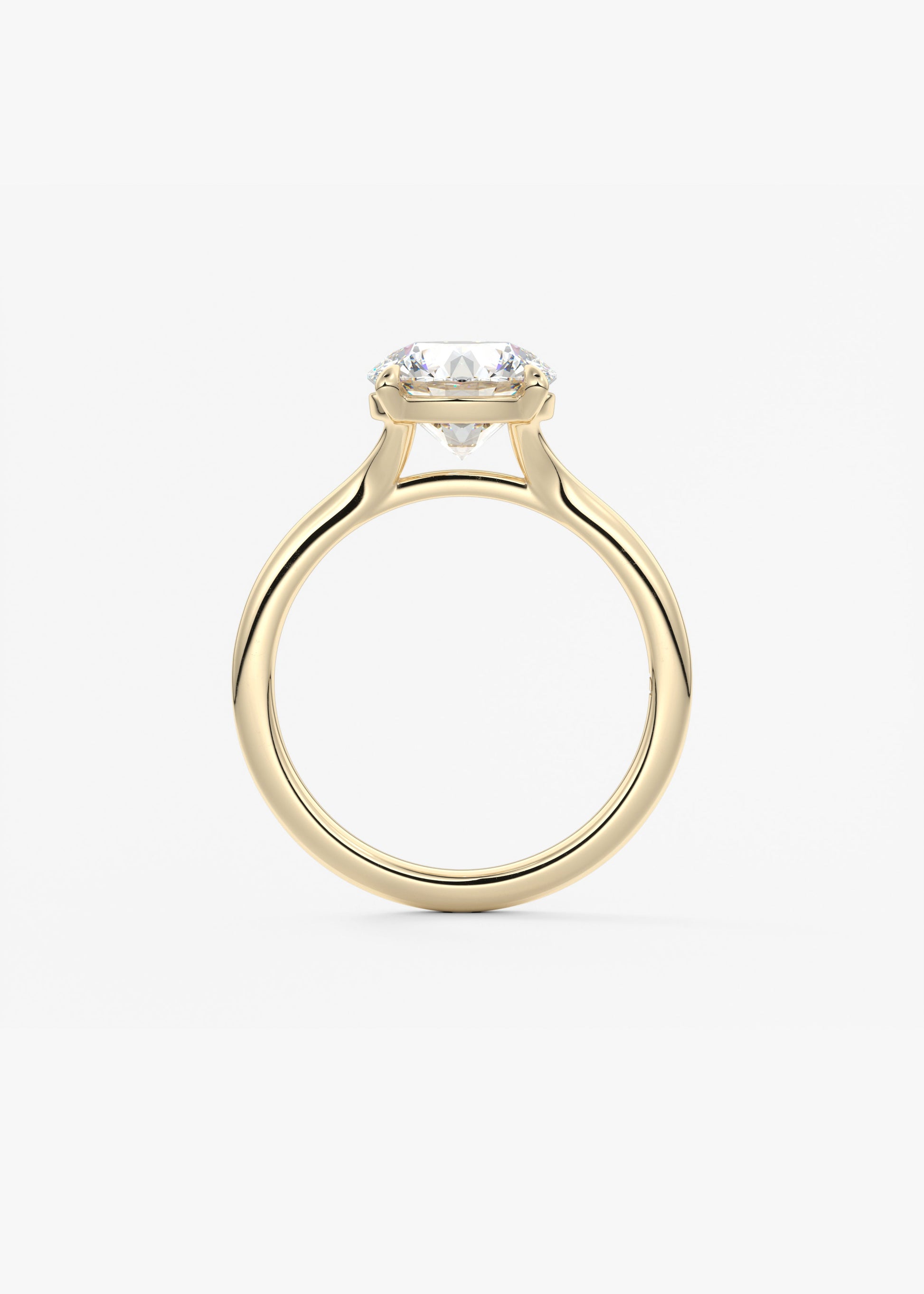 Oval Solitaire With Raised Basket Gallery Lab Grown Diamond Engagement Ring