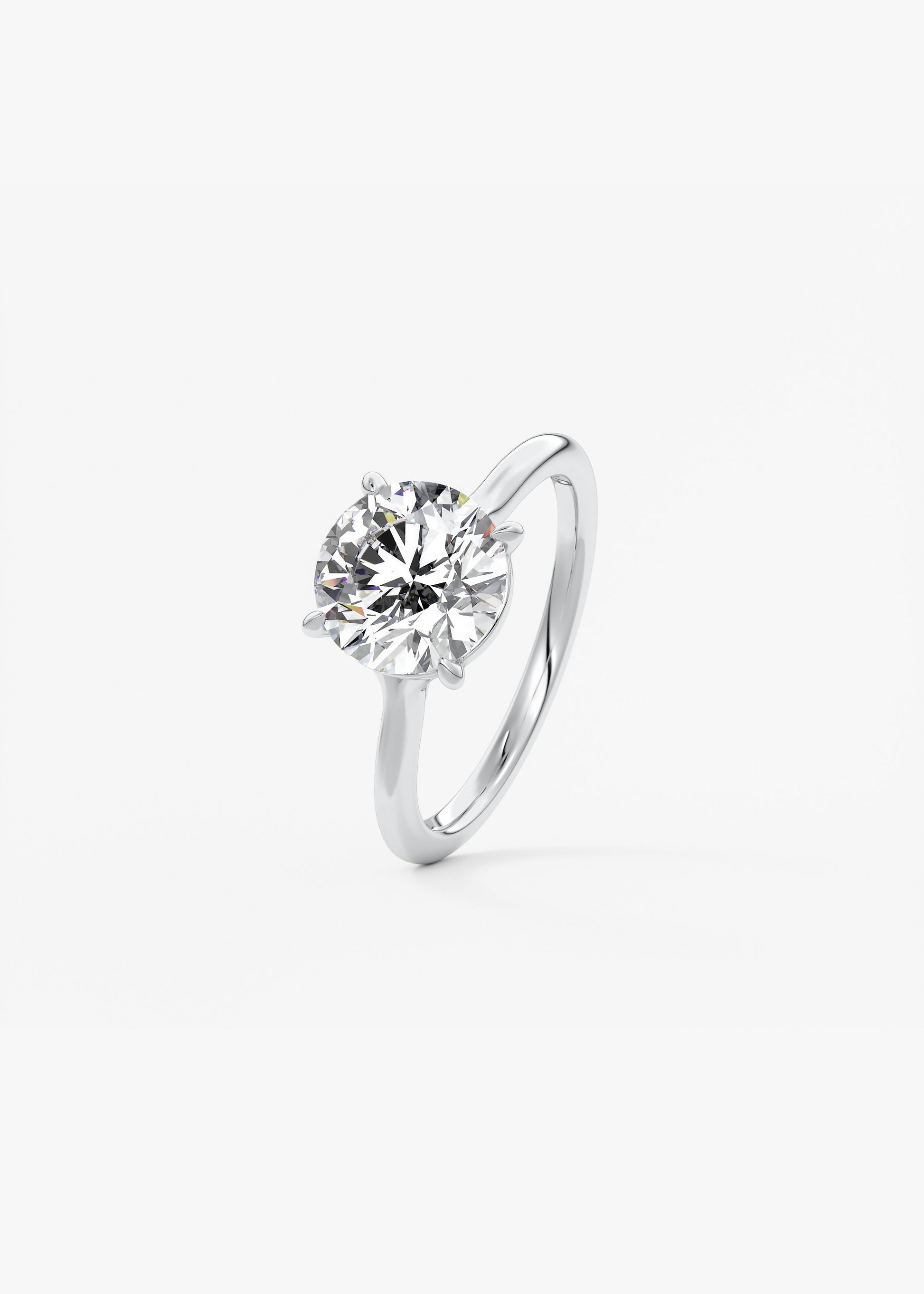 Oval Solitaire With Raised Basket Gallery Lab Grown Diamond Engagement Ring