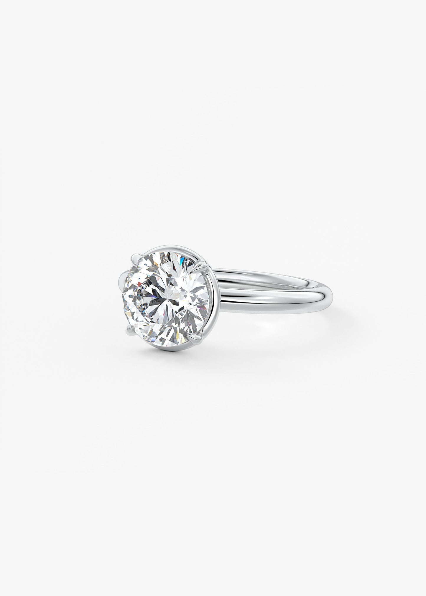 Oval Solitaire With Raised Basket Gallery Lab Grown Diamond Engagement Ring