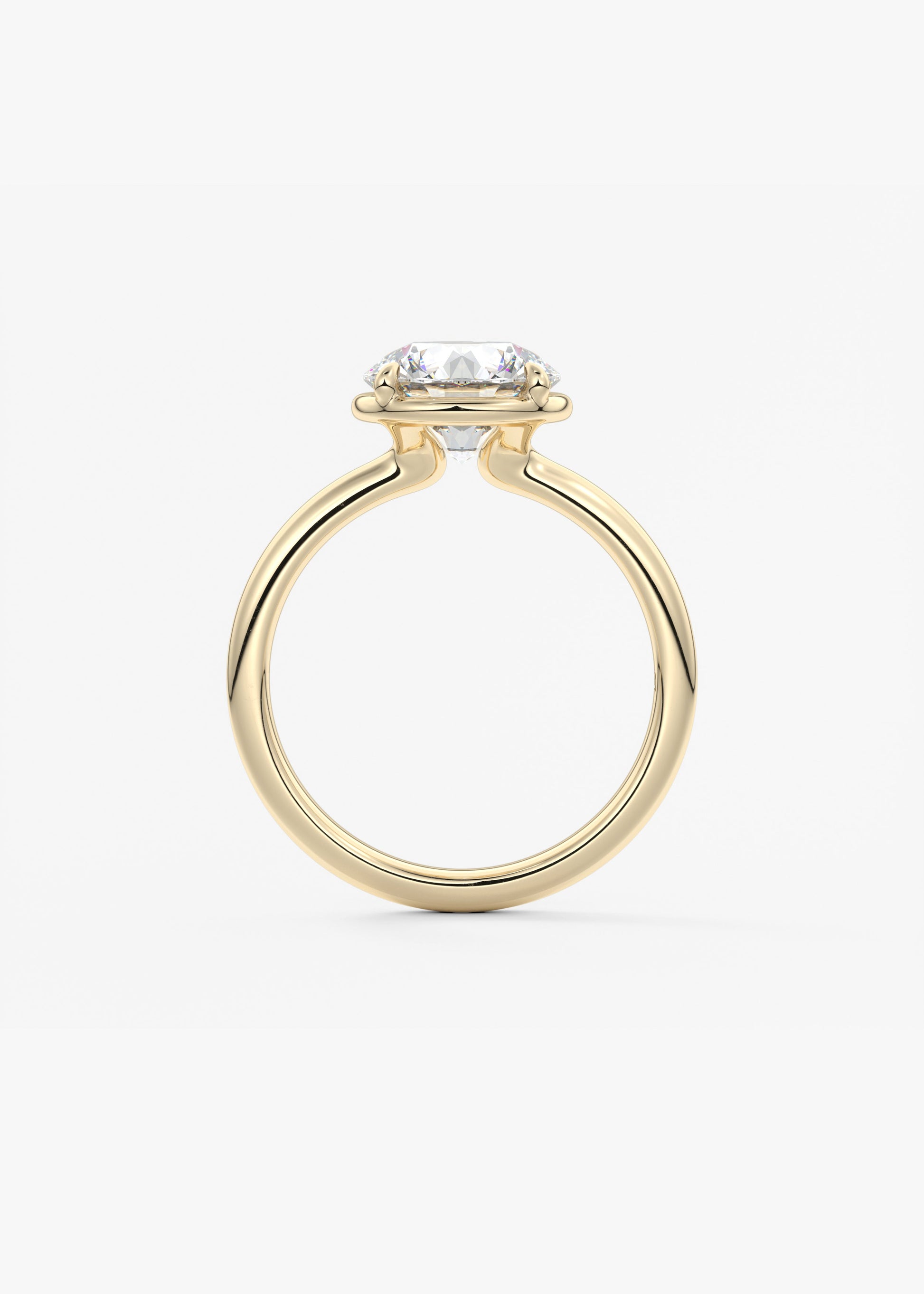 Oval Solitaire With Raised Basket Gallery Lab Grown Diamond Engagement Ring