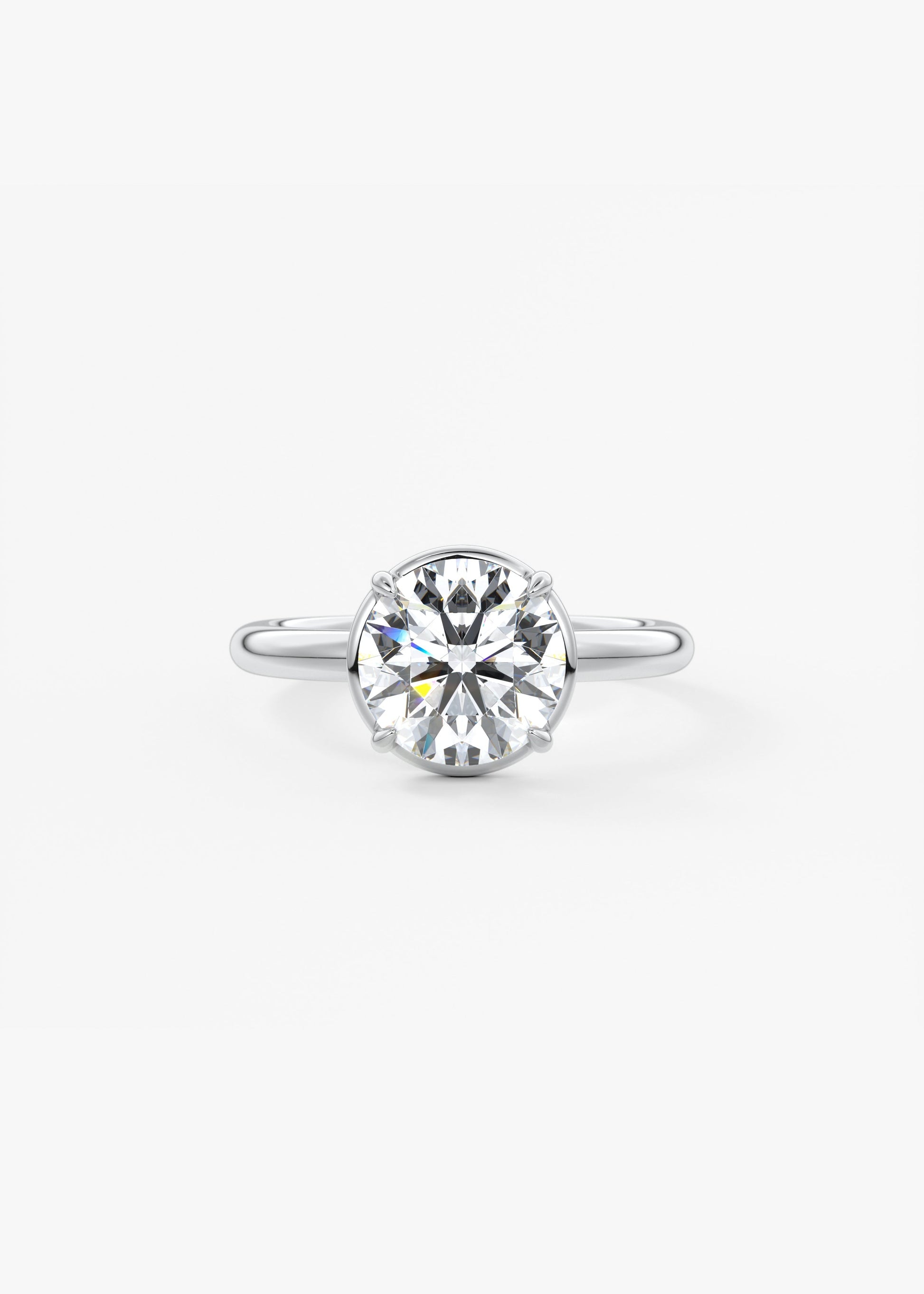 Oval Solitaire With Raised Basket Gallery Lab Grown Diamond Engagement Ring